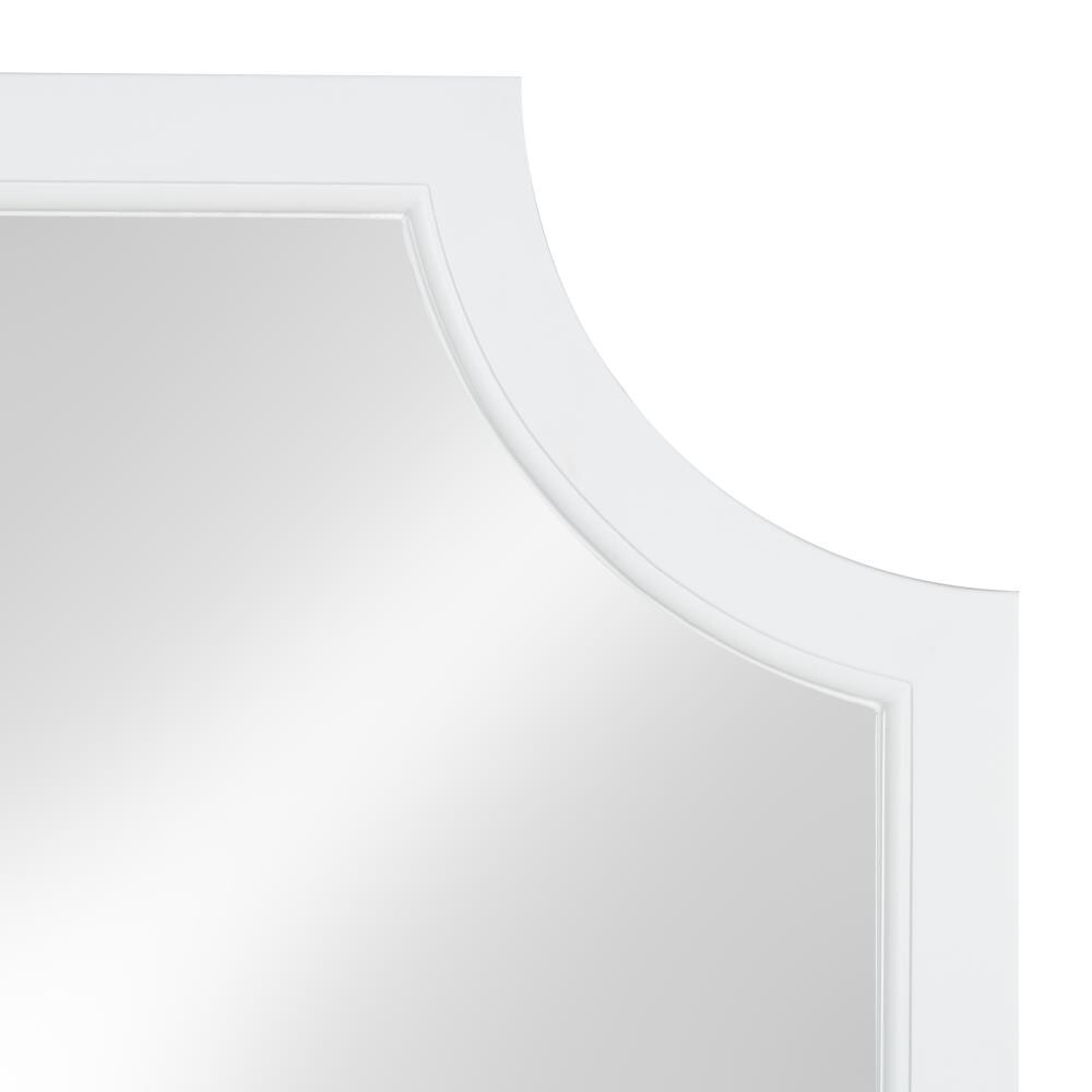 Kate and Laurel Hogan 24-in W x 36-in H White Framed Wall Mirror in the  Mirrors department at