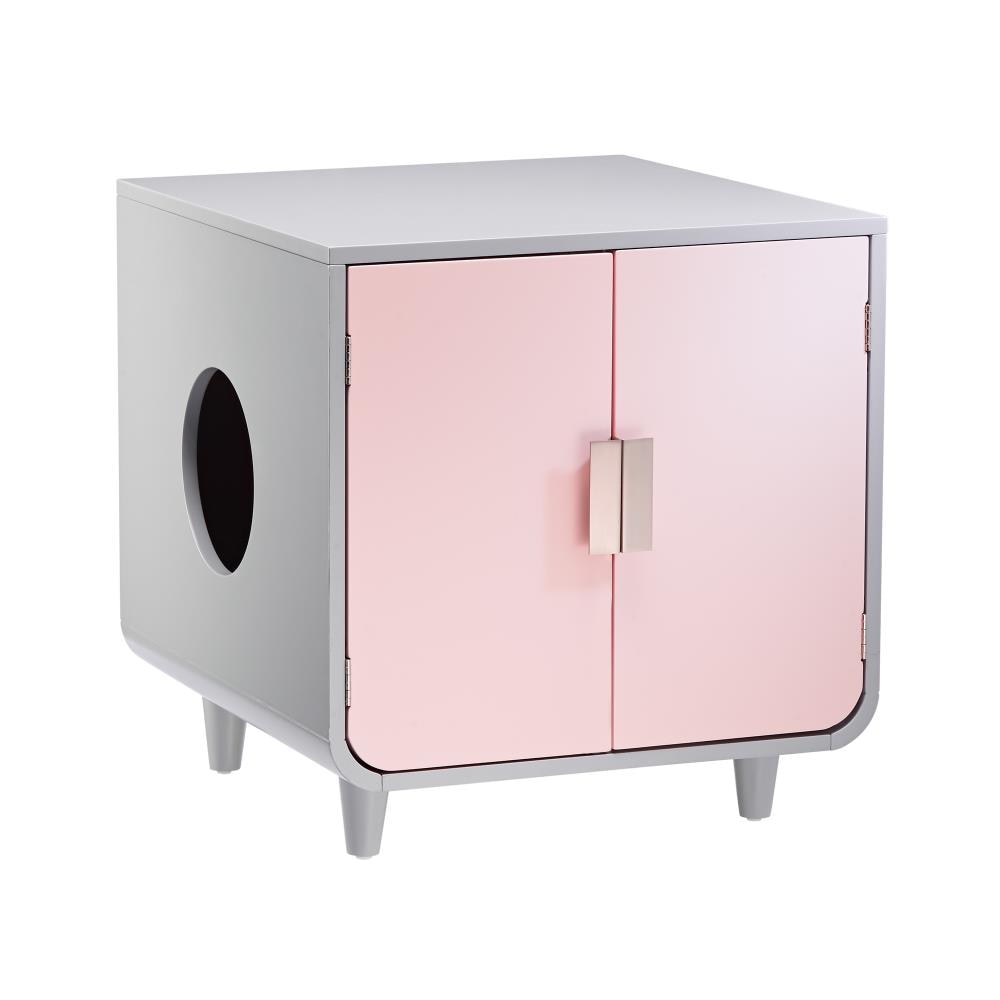 Staart Chablis Pink Hooded Litter Box Concealment