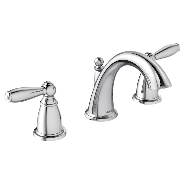 Moen Brantford Chrome 2 Handle Widespread Watersense Bathroom Sink Faucet With Drain In The Faucets Department At Com - How To Remove A Moen 3 Piece Bathroom Faucet