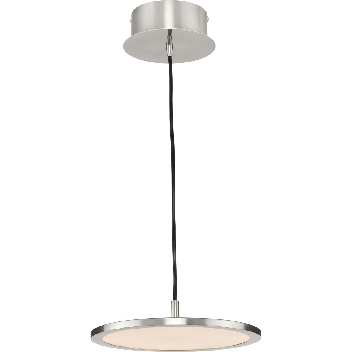 Progress Lighting P500366-009-30 Delayne 1 -Light Brushed Nickel Modern/contemporary Cylinder Integrated LED Medium Hanging Pendant light