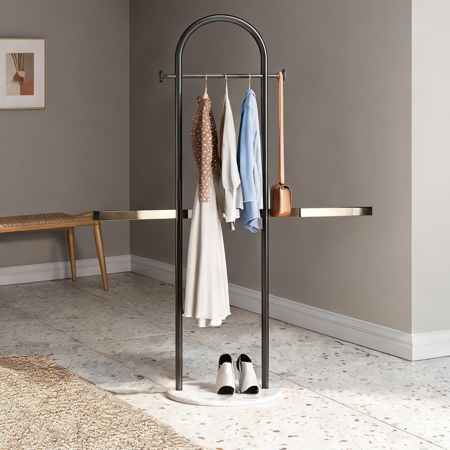 SunJet Other Bedroom Furniture combining Bedroom and Living Room and Metal Frame with Shelving and Storage