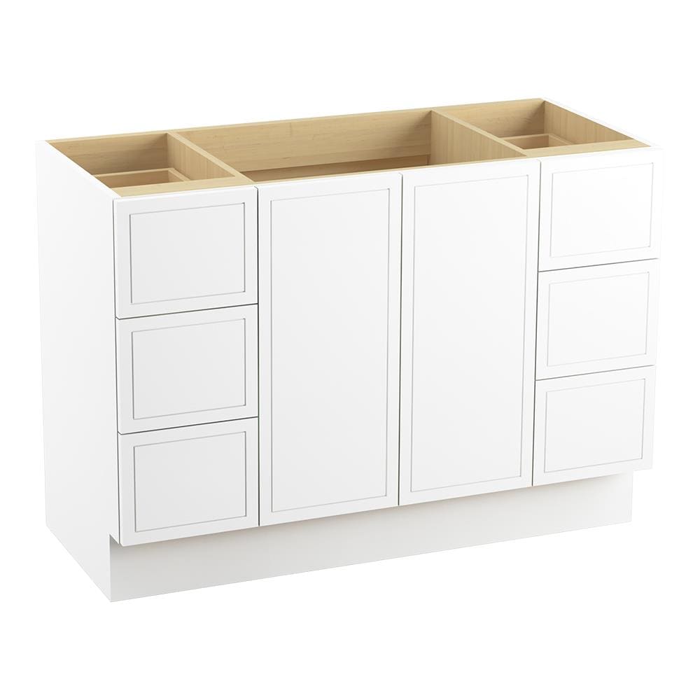 KOHLER Jacquard 48-in Linen White Bathroom Vanity Cabinet at Lowes.com