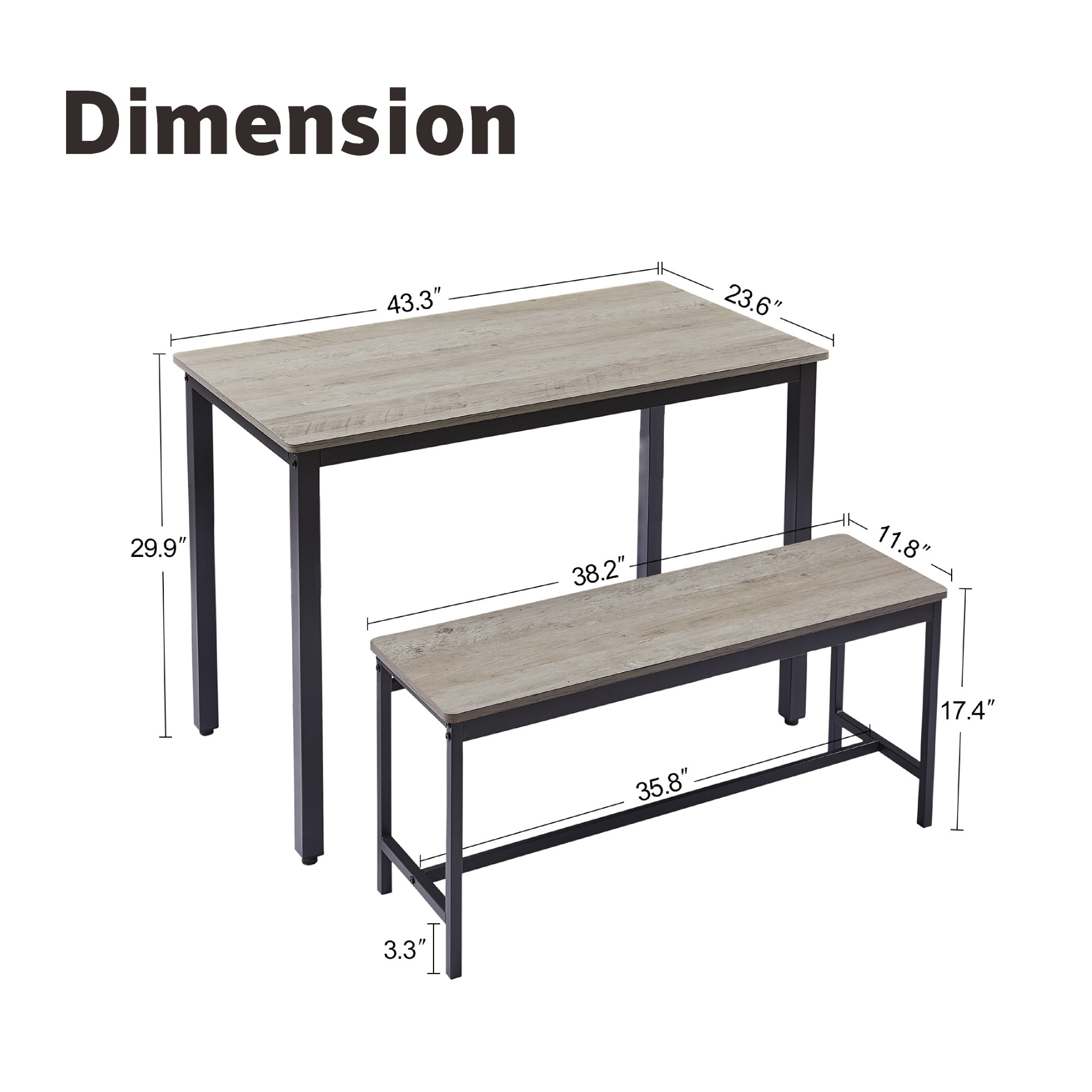 Hrinhom HC-N7011-GRAY Dining-Sets - View #6