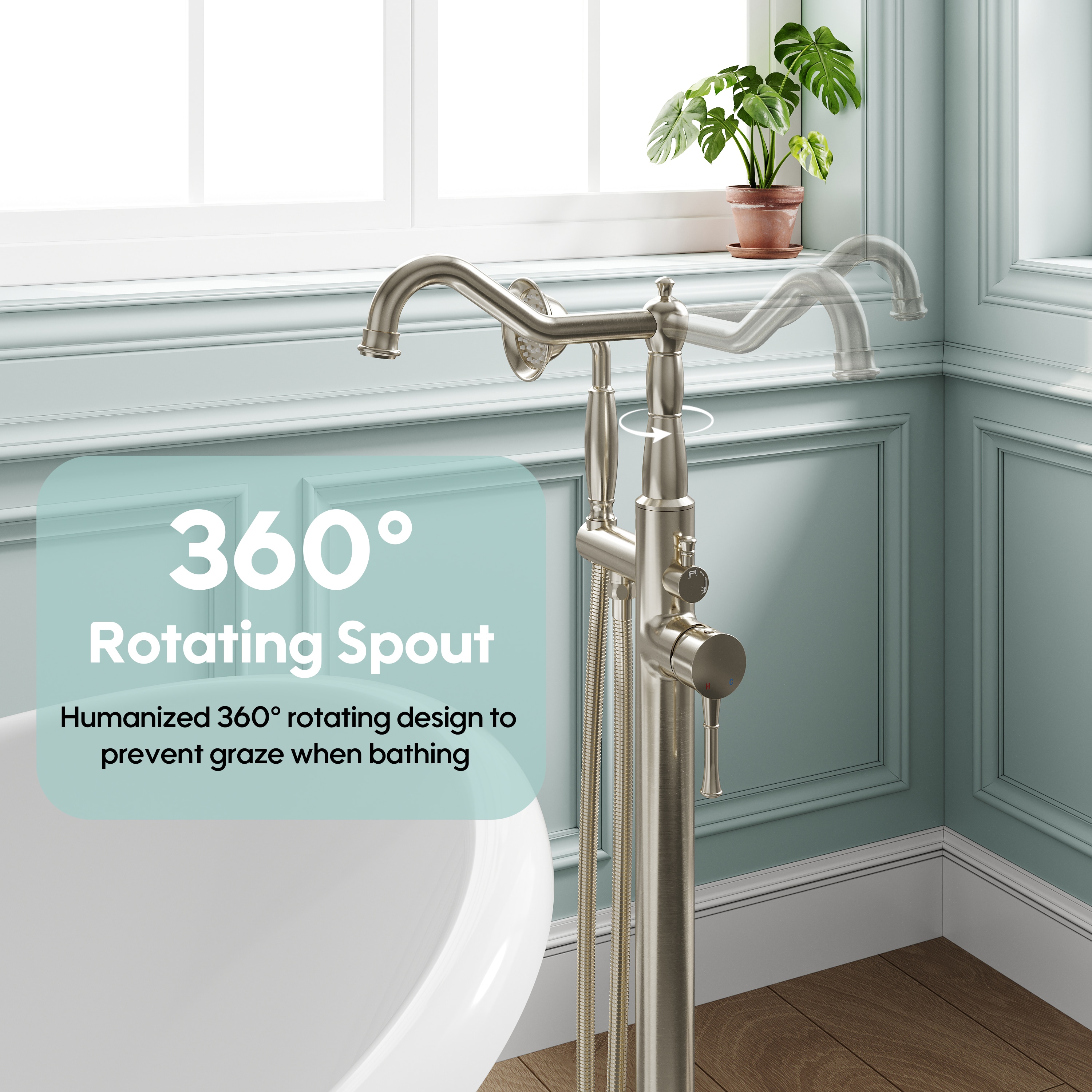WELLFOR SPA-88004BG Roman-Tub-Faucets - View #5