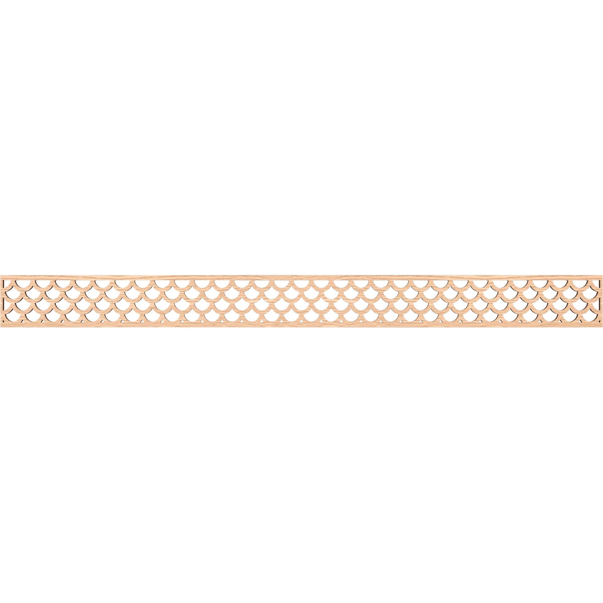 Ekena Millwork MLDA04X46HUDRO Hudson Fretwork Flat Trim 4-in x 3.87-ft Red Oak Brown Unfinished 2157032 Pierced Wall Panel Moulding