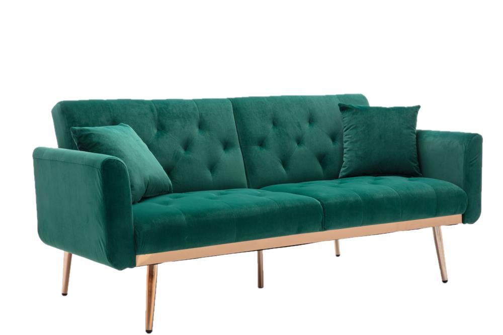 CASAINC 68.11-in Modern Green Velvet Loveseat at Lowes.com