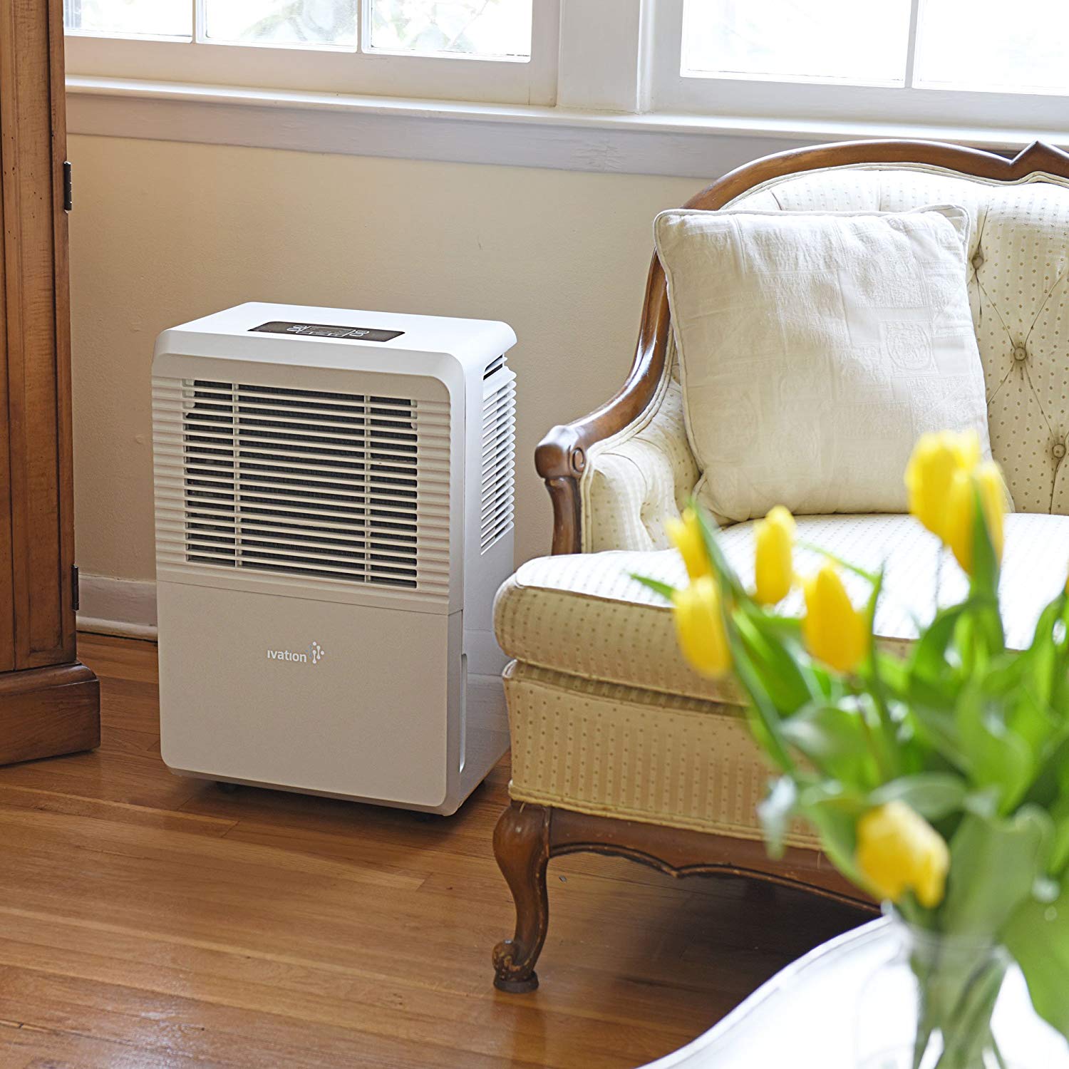 Ivation 50-Pint 2-Speed Dehumidifier ENERGY STAR (For Rooms 1501- 3000 ...