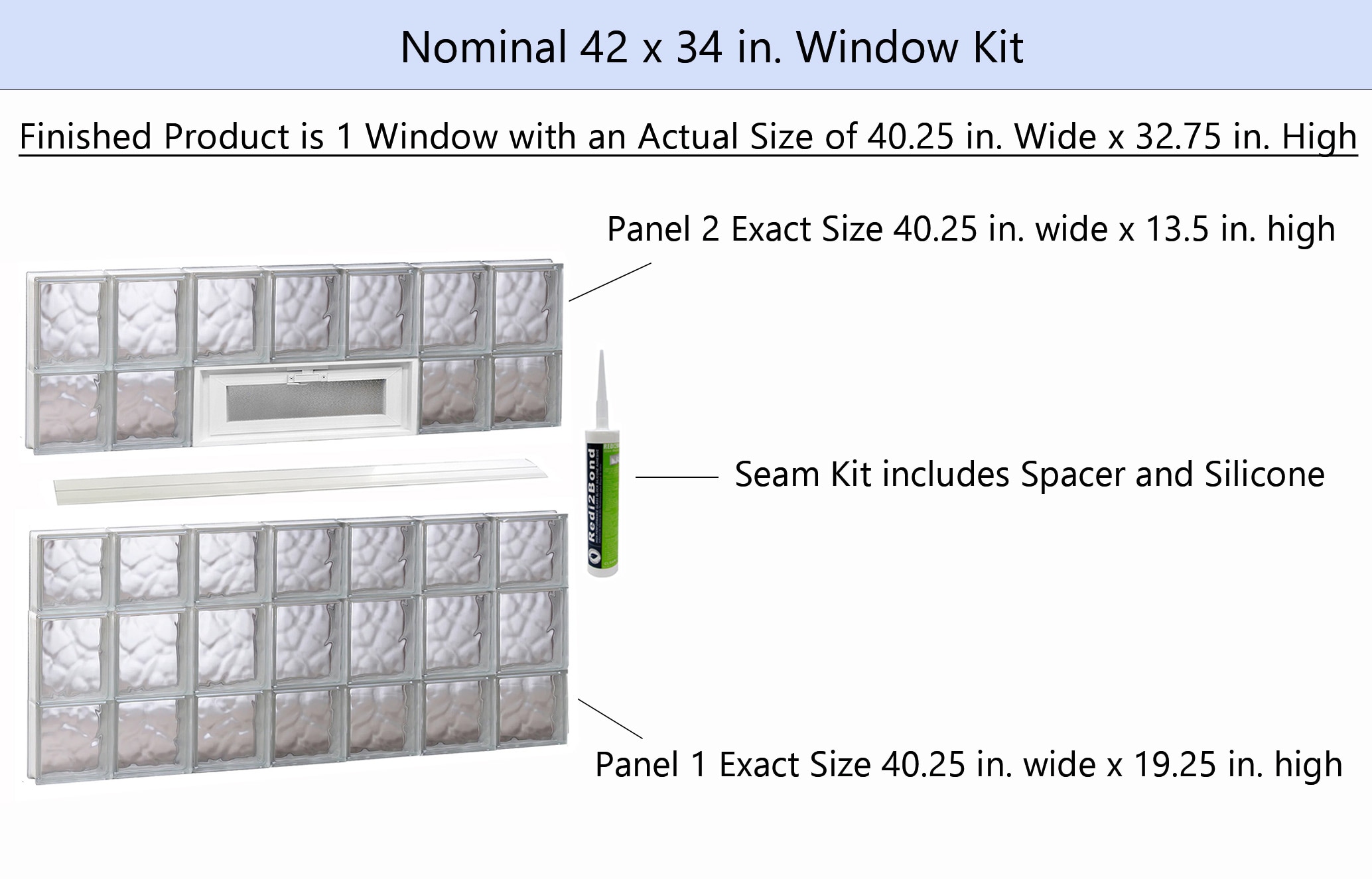 REDI2SET V4234DC Glass-Block-Windows - View #2