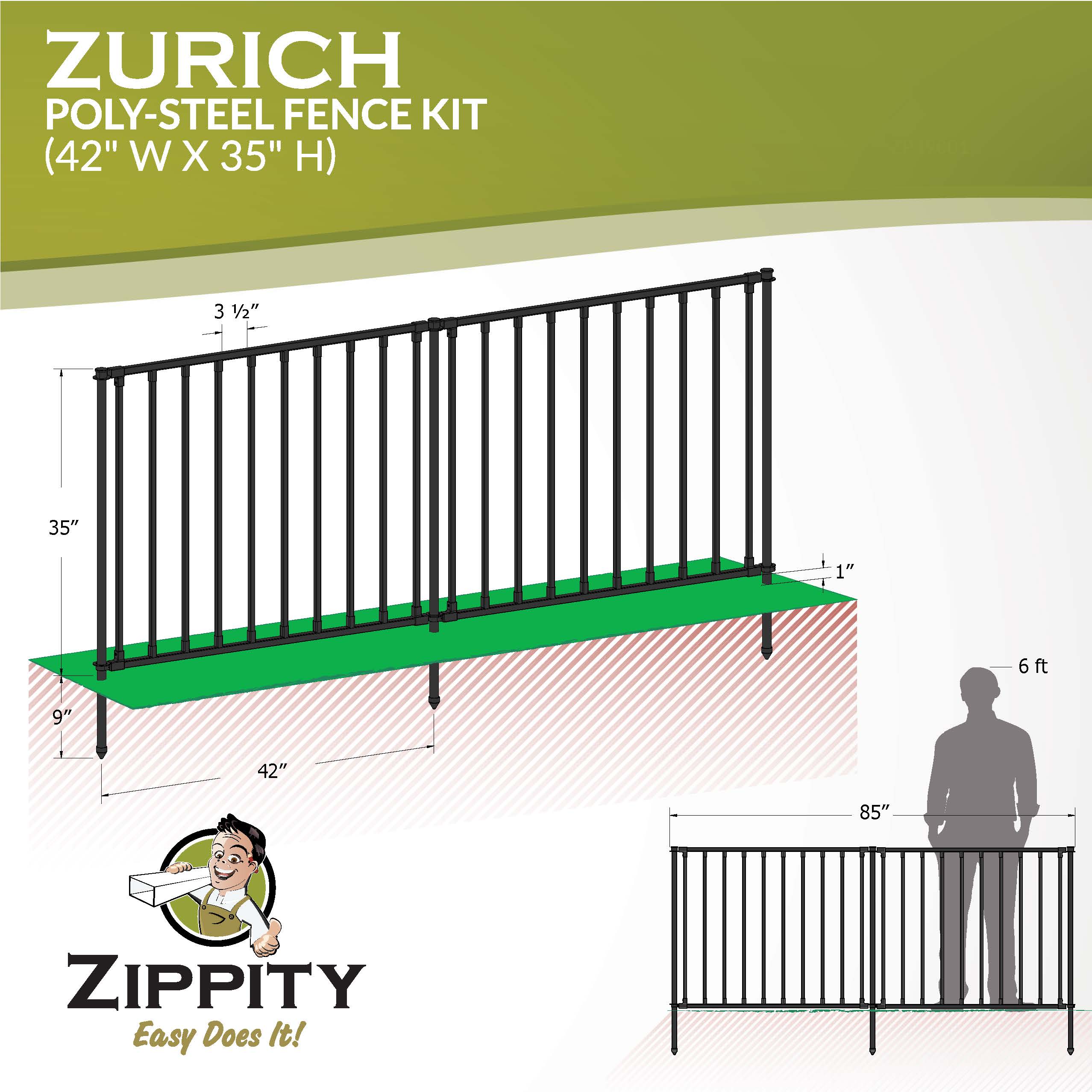 Zippity Outdoor Products ZP19079 Vinyl-Fence-Panels - View #5