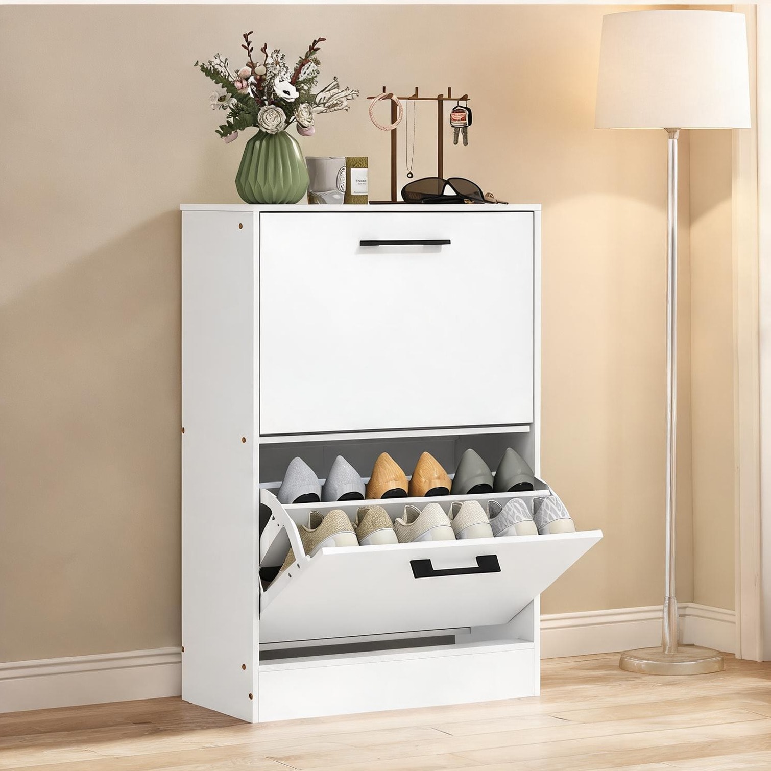 SunJet Particle Board and MDF Cabinet for Living Room 23.6 x 11.7 x 35.8 in with Storage