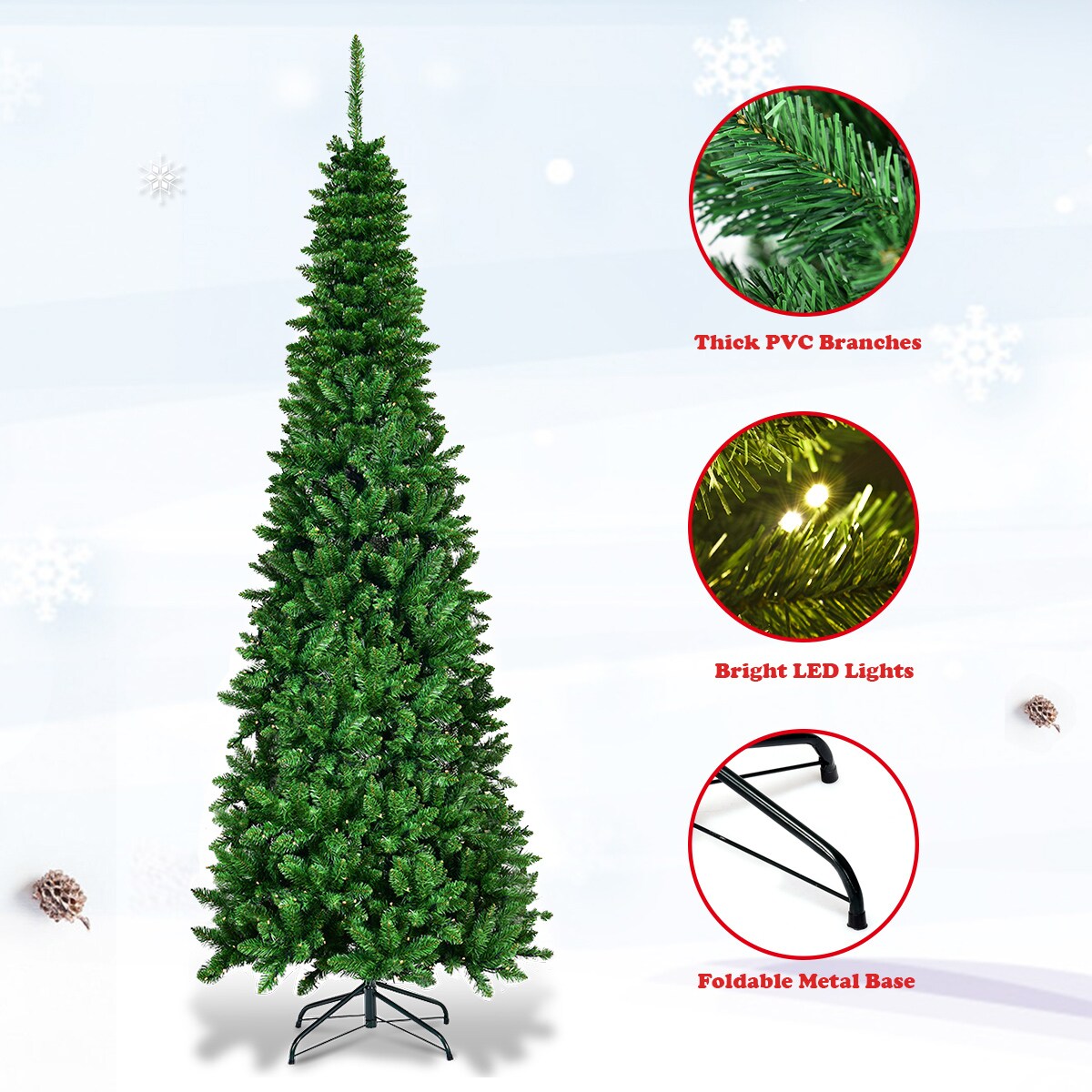 Costway CM22071 Artificial-Christmas-Trees - View #2