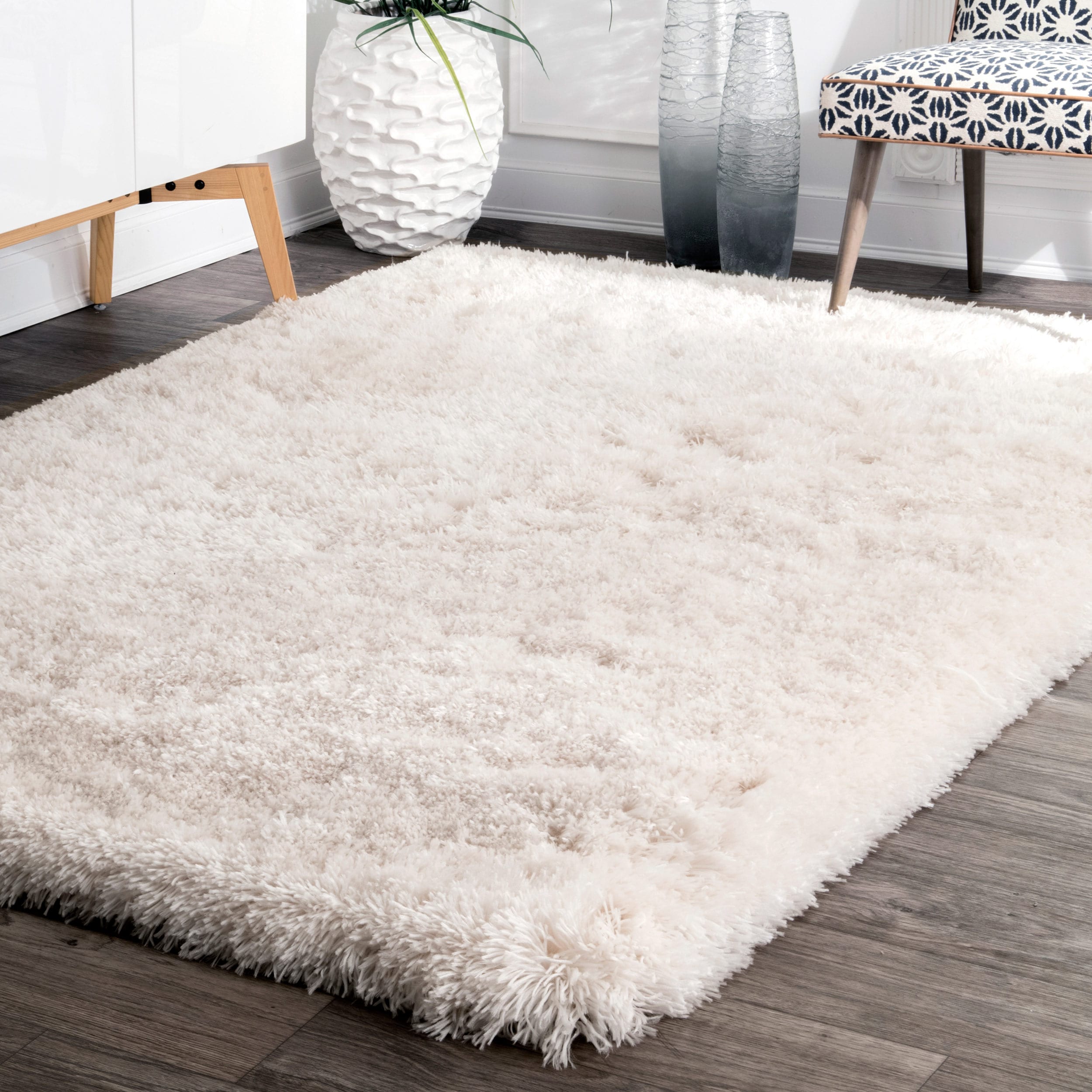 nuLOOM 4 X 6 (ft) Ivory Indoor Solid Area Rug in the Rugs department at ...