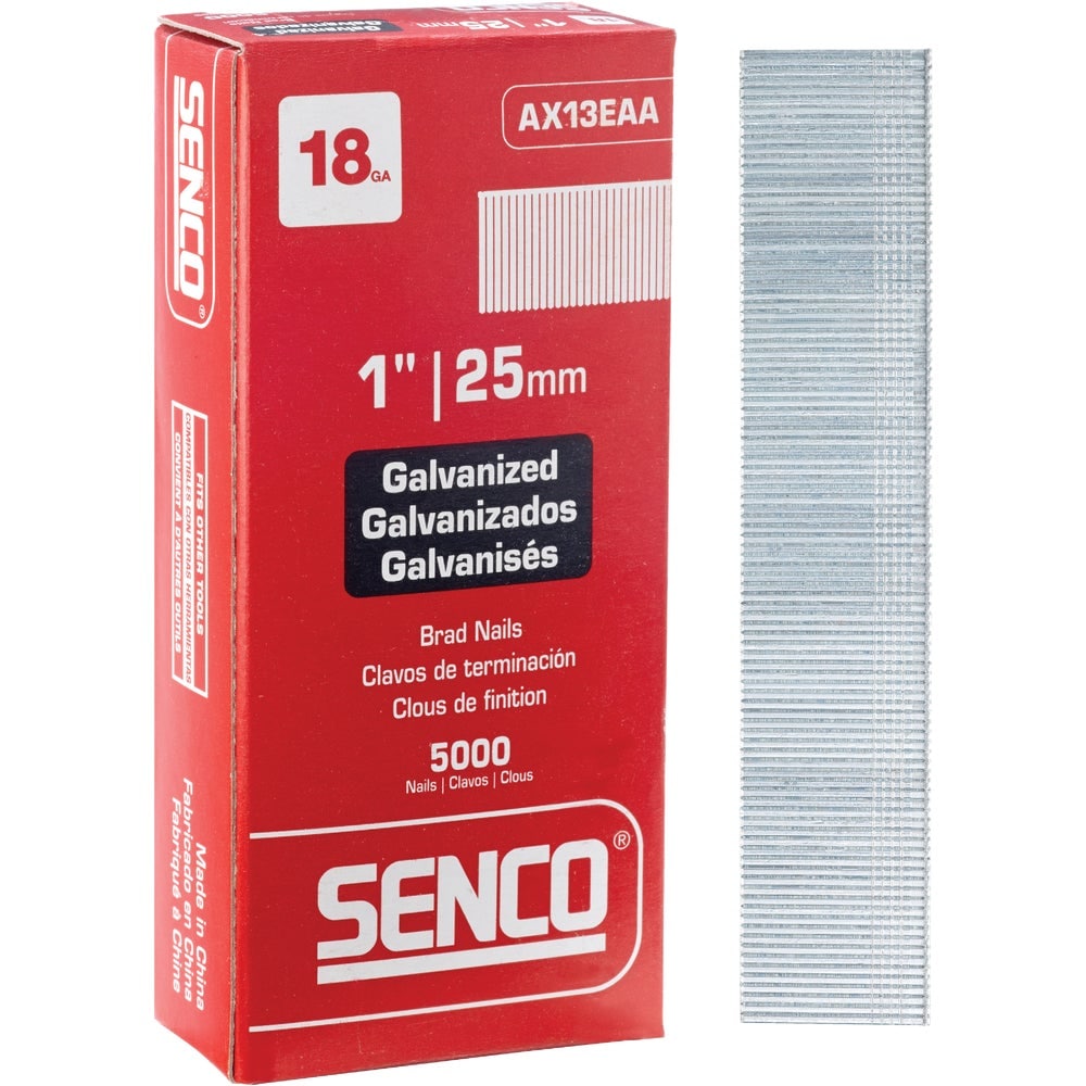 SENCO 356018 1-Inch 18GA Brad Nails - 5000 Count for Interior Projects
