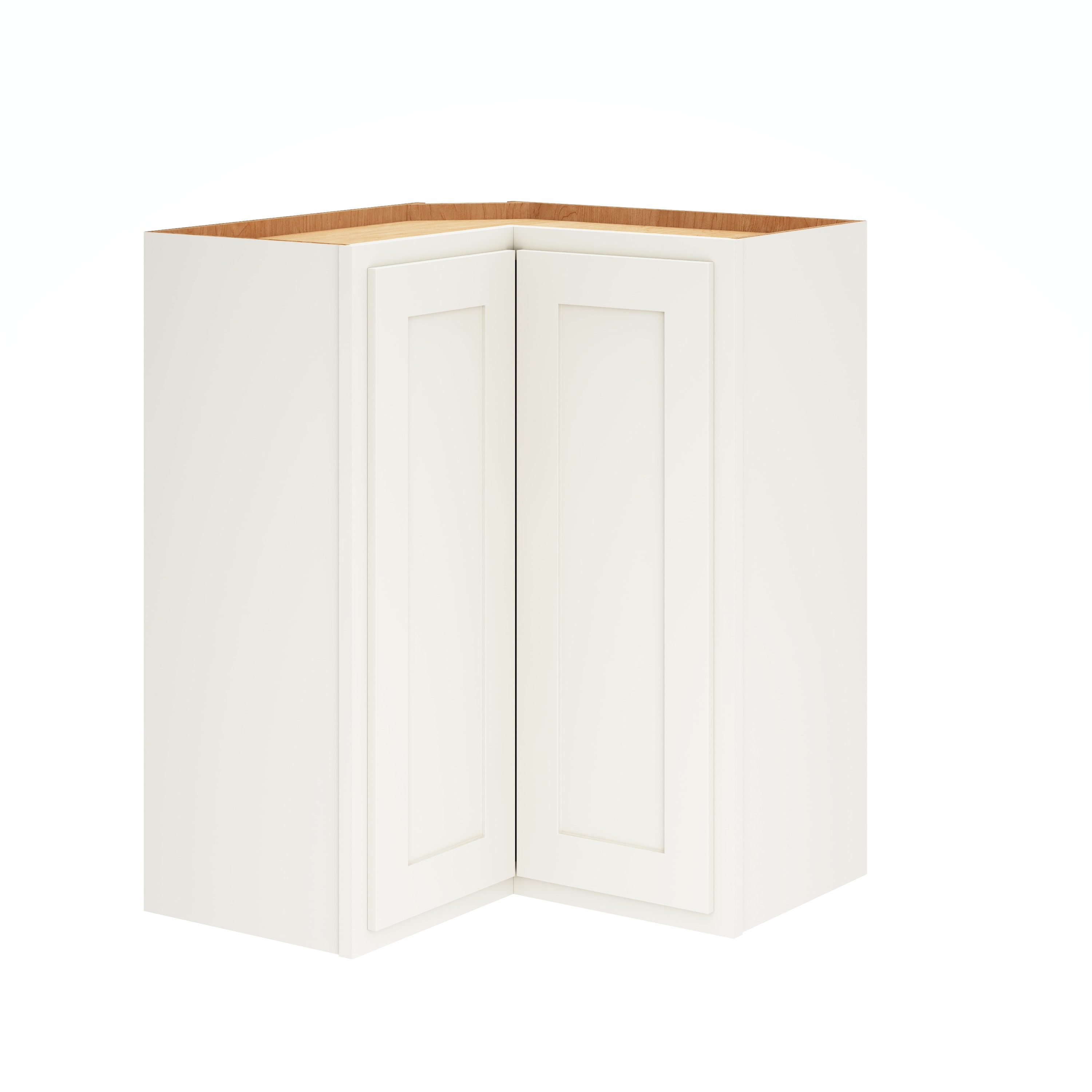 Diamond Express 321 ER30R Jamestown 24-in W x 30-in H x 12-in D White Partial Overlay L-shaped Corner wall Fully assembled Plywood Cabinet (Recessed Panel Shaker)