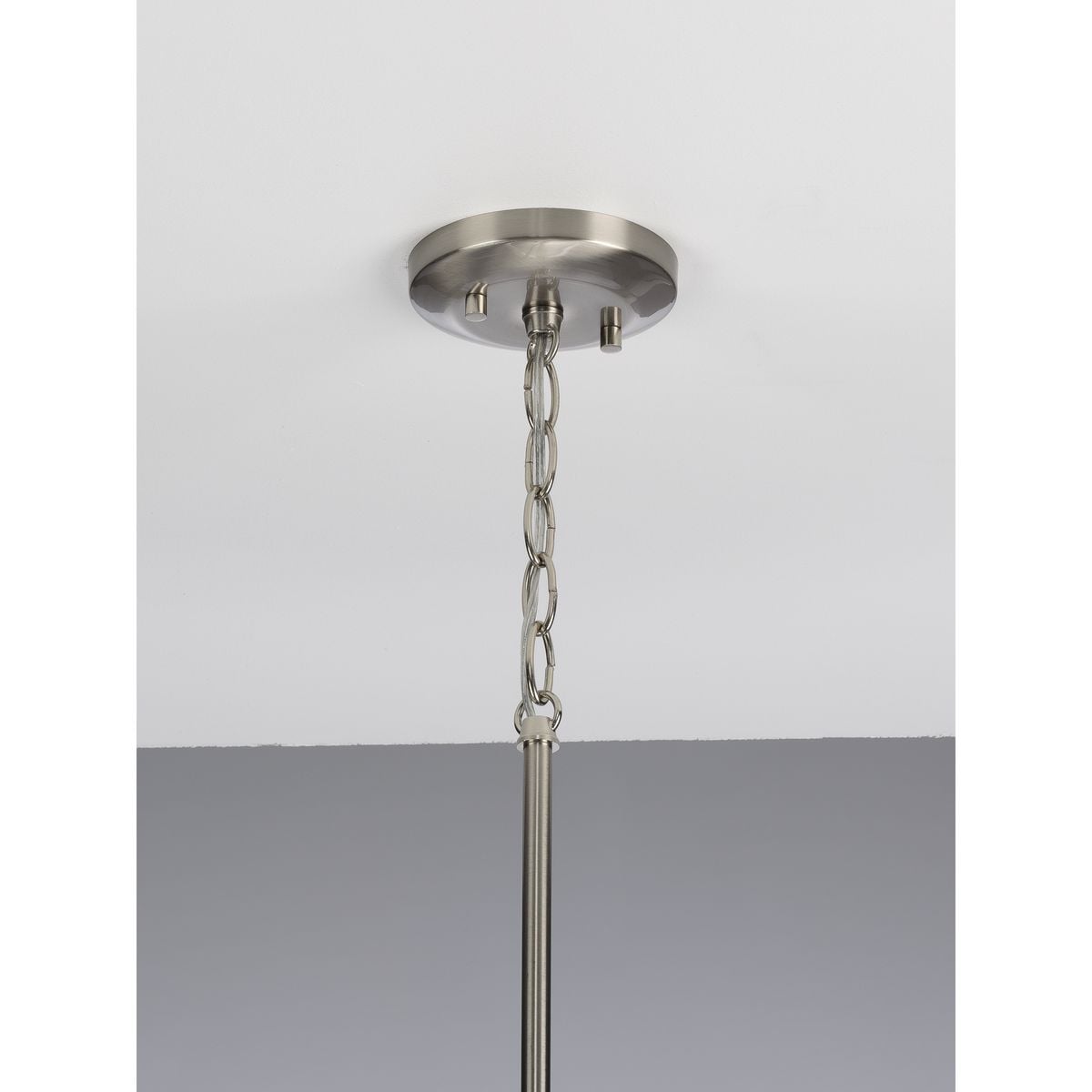Kempsey Brushed Nickel 3-Light Semi-Flush Convertible Ceiling Light
