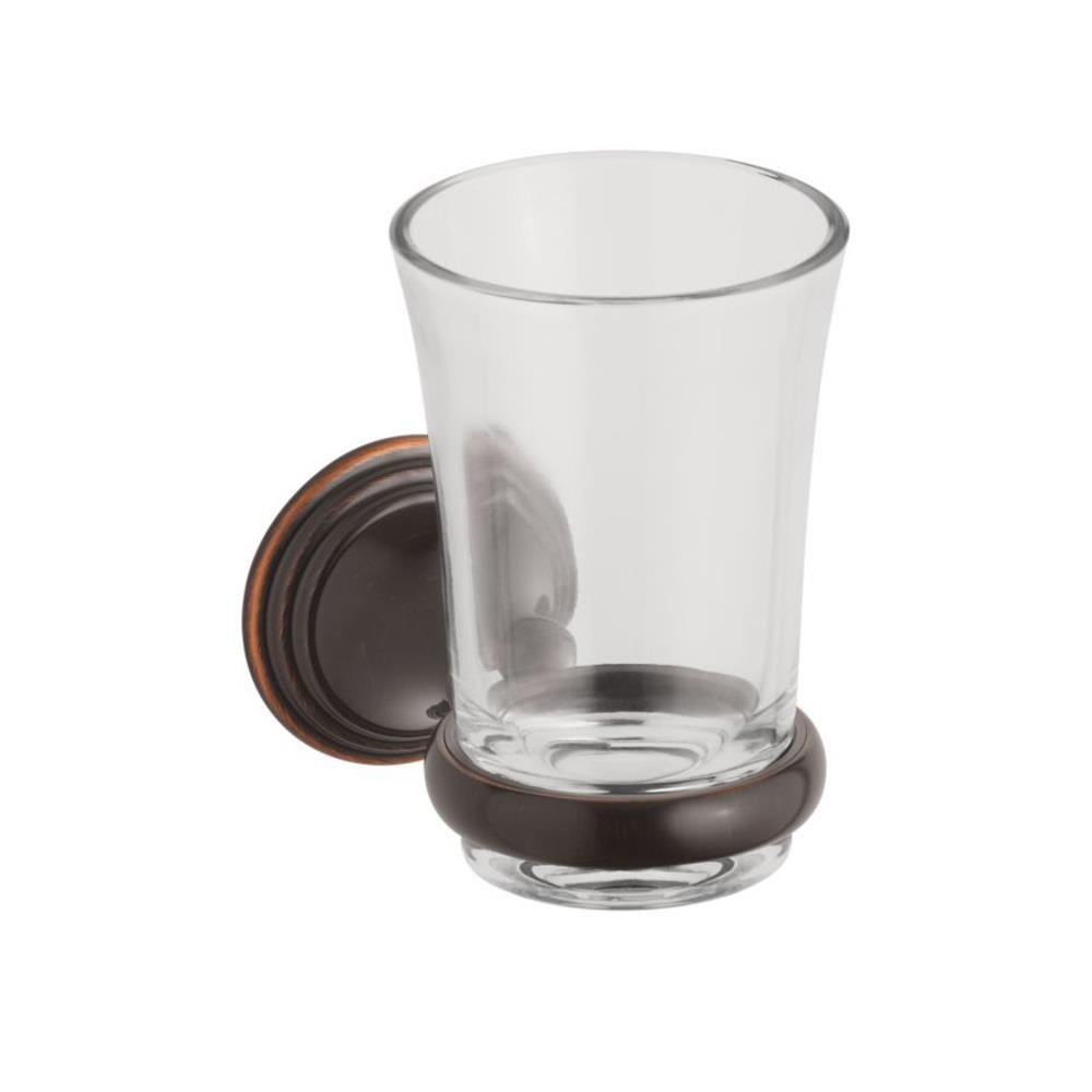 KOHLER 10561-2BZ Devonshire Oil-Rubbed Bronze Glass Tumbler and Toothbrush Holder