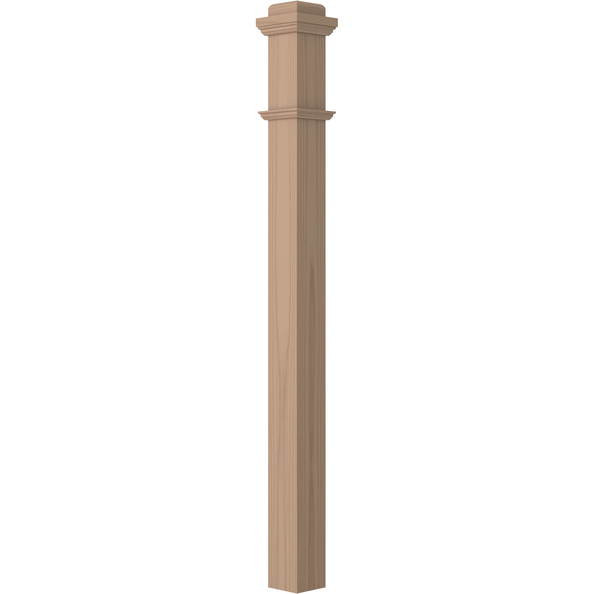 L.J. Smith Stair Systems LJ-4075-50-P Heirloom 3.5-in x 50-in Unfinished Poplar Starting Stair Newel Post