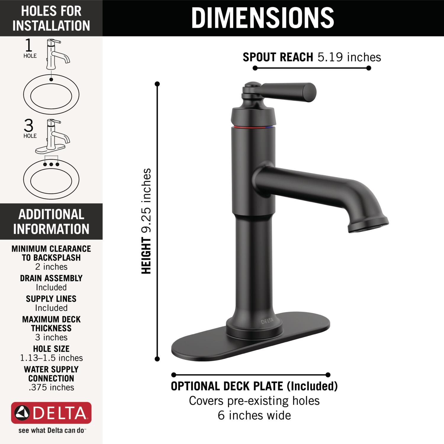 Delta 536-BLMPU-DST Lavatory-Faucets - View #3