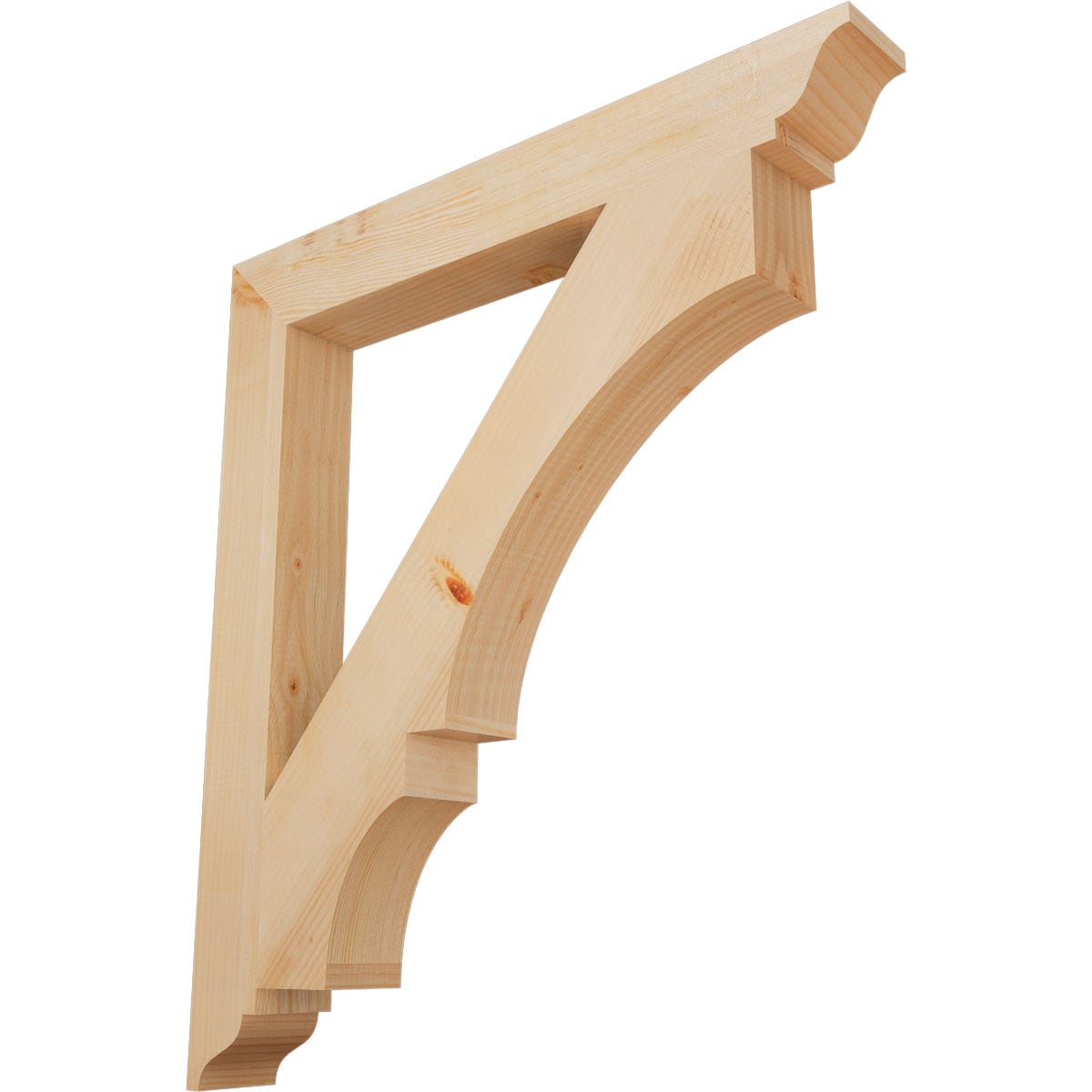 Ekena Millwork BKT04X32X36BOA01SDF Balboa traditional smooth 3-1/2-in x 32-in x 36-in Douglas fir Brown Wood Standard bracket