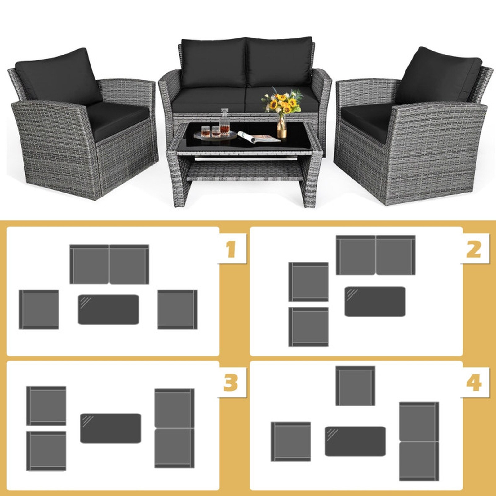 SUGIFT LW047SUGHY1475 Patio-Conversation-Sets - View #6