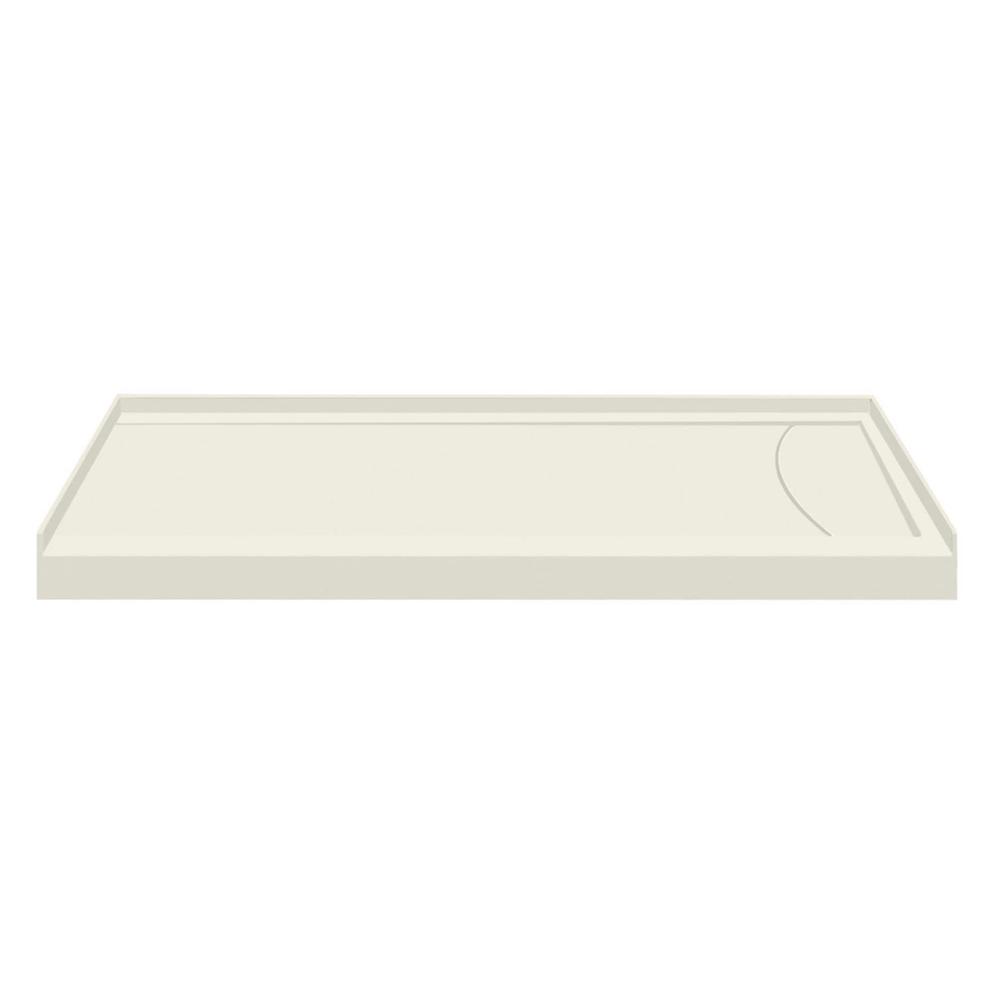 Transolid FSLB6032R-02 32-in W x 60-in L Right Cameo Single Threshold Rectangle Shower Pan Base with 2-in H Threshold