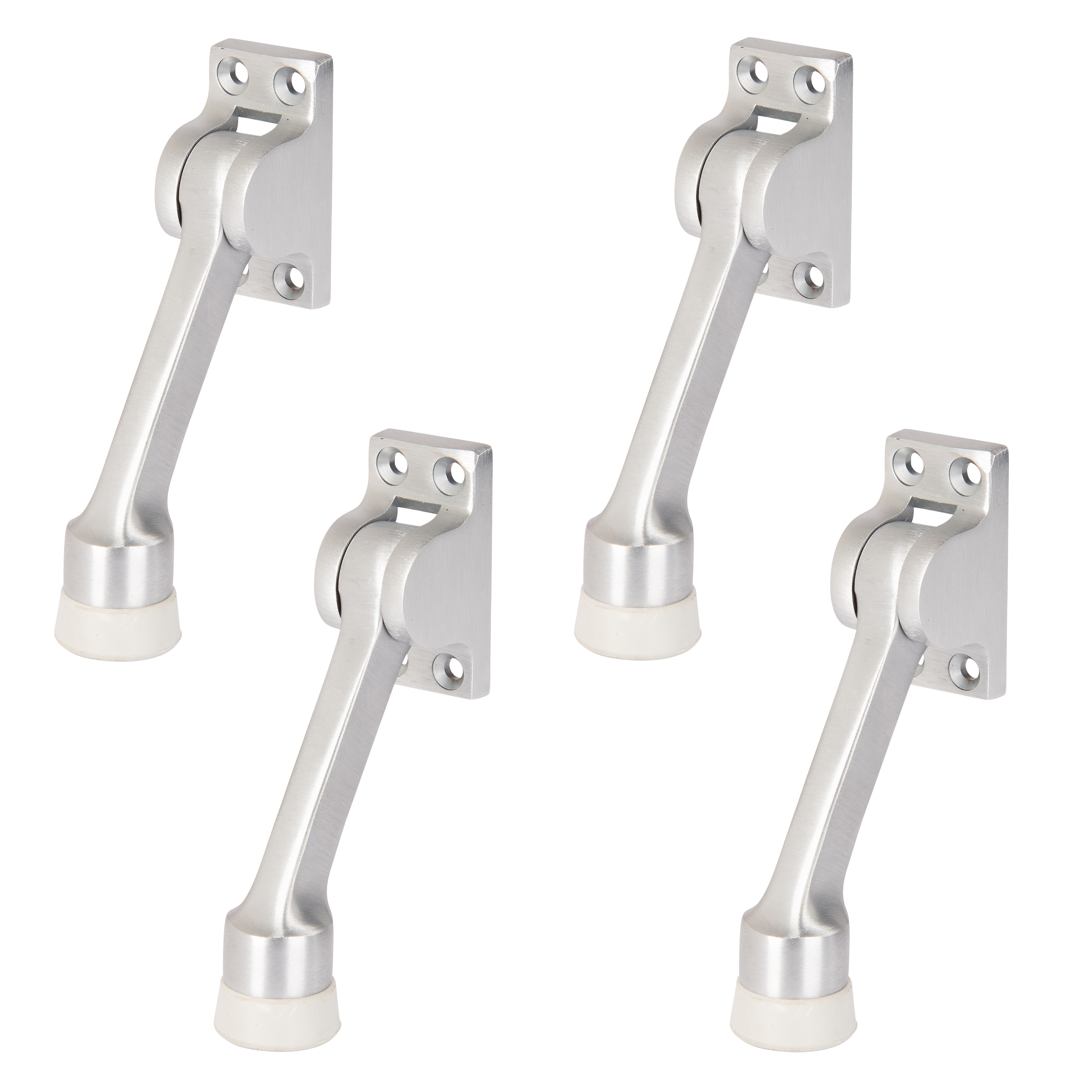 BRINKS COMMERCIAL BC41085 4-in Satin chrome Kick-down Door Stop 4 -Pack