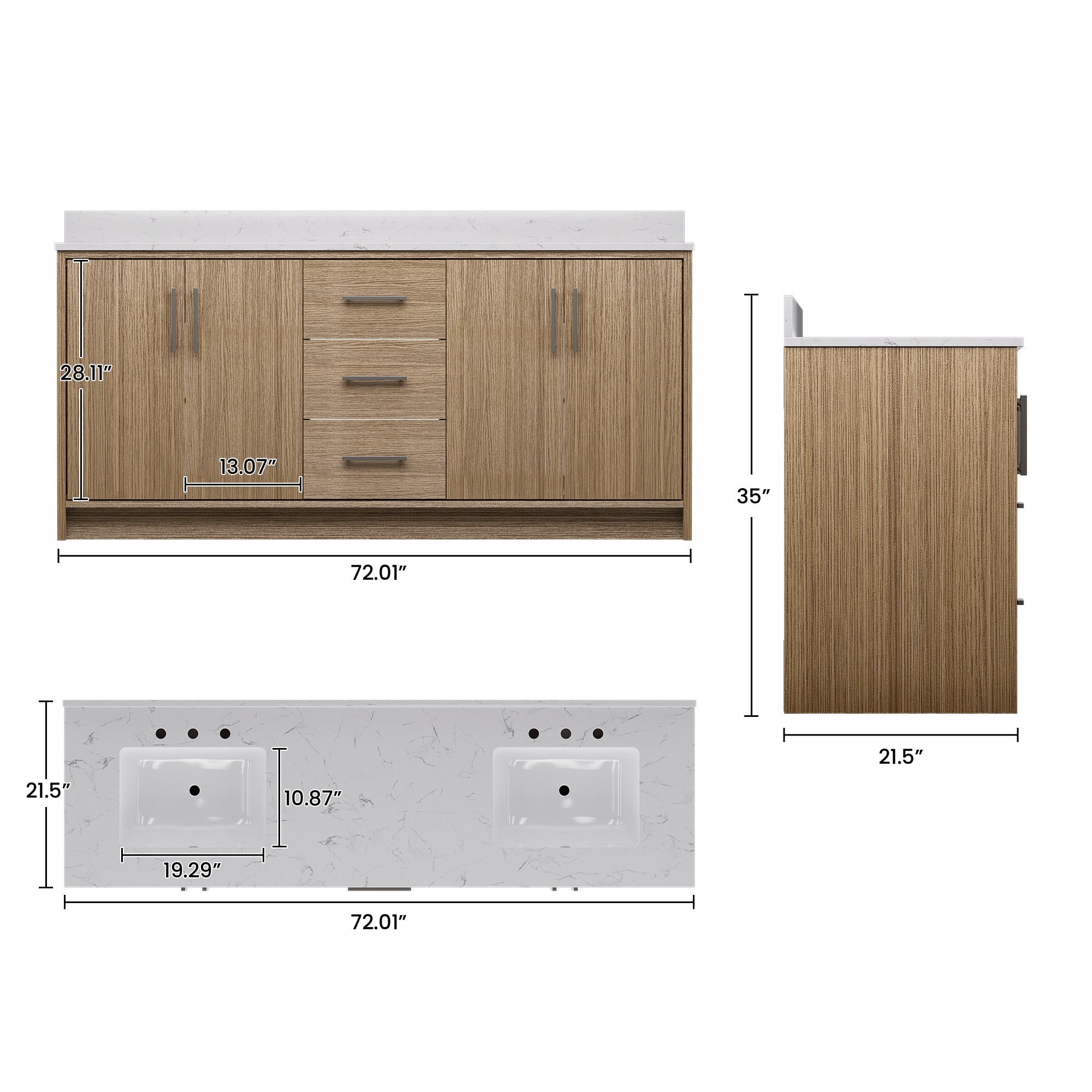VOUA DXRCJ-SJD-YW Bath-Vanity-Combo - View #12