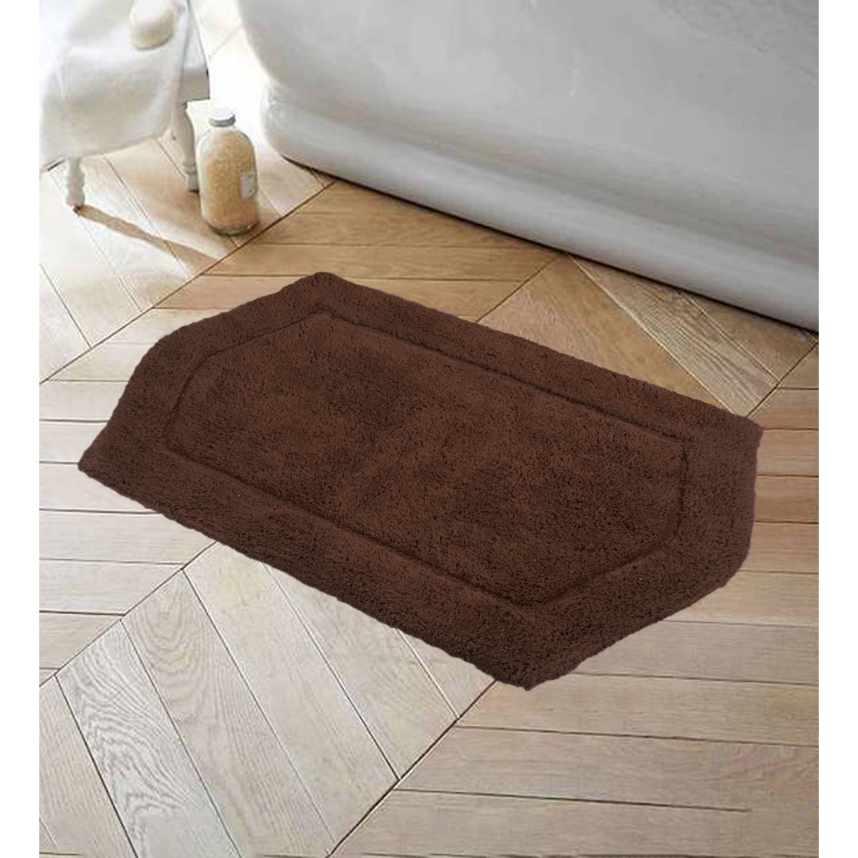 Home Weavers BWA2134CH Waterford 21-Inches x 34-Inches Chocolate Cotton Bath rug
