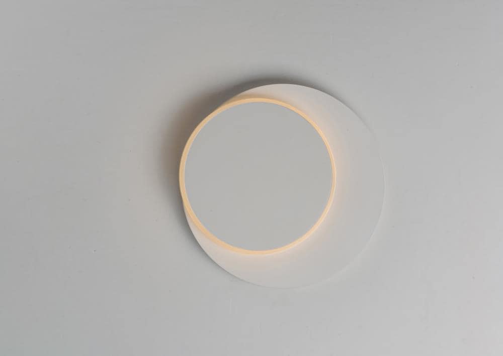 Revolver Matte White LED Vanity Outdoor Wall Sconce