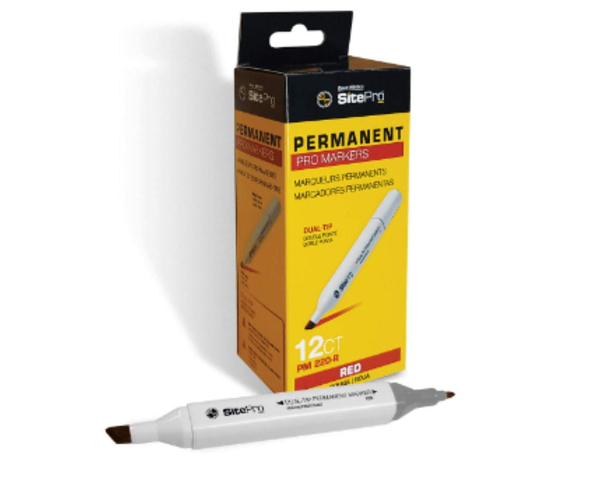 SitePro 430365 17-PM220-R Red Permanent Markers