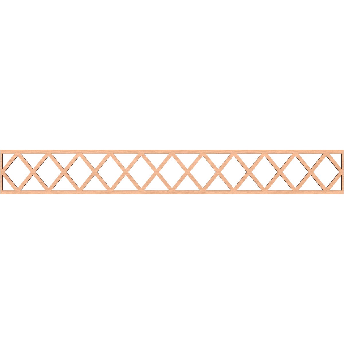 Ekena Millwork MLDA06X46WOLAL Wolford Fretwork Flat Trim 6-in x 3.86-ft Alder Brown Unfinished 2155818 Pierced Wall Panel Moulding