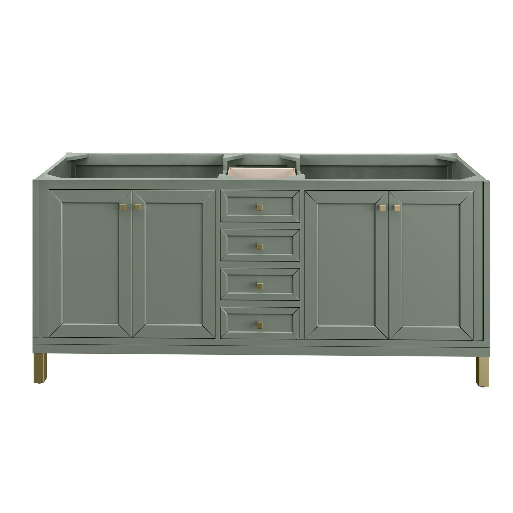 James Martin Vanities 305-V72-SC Chicago 72-in Smokey Celadon Bathroom Vanity Base Cabinet without Top