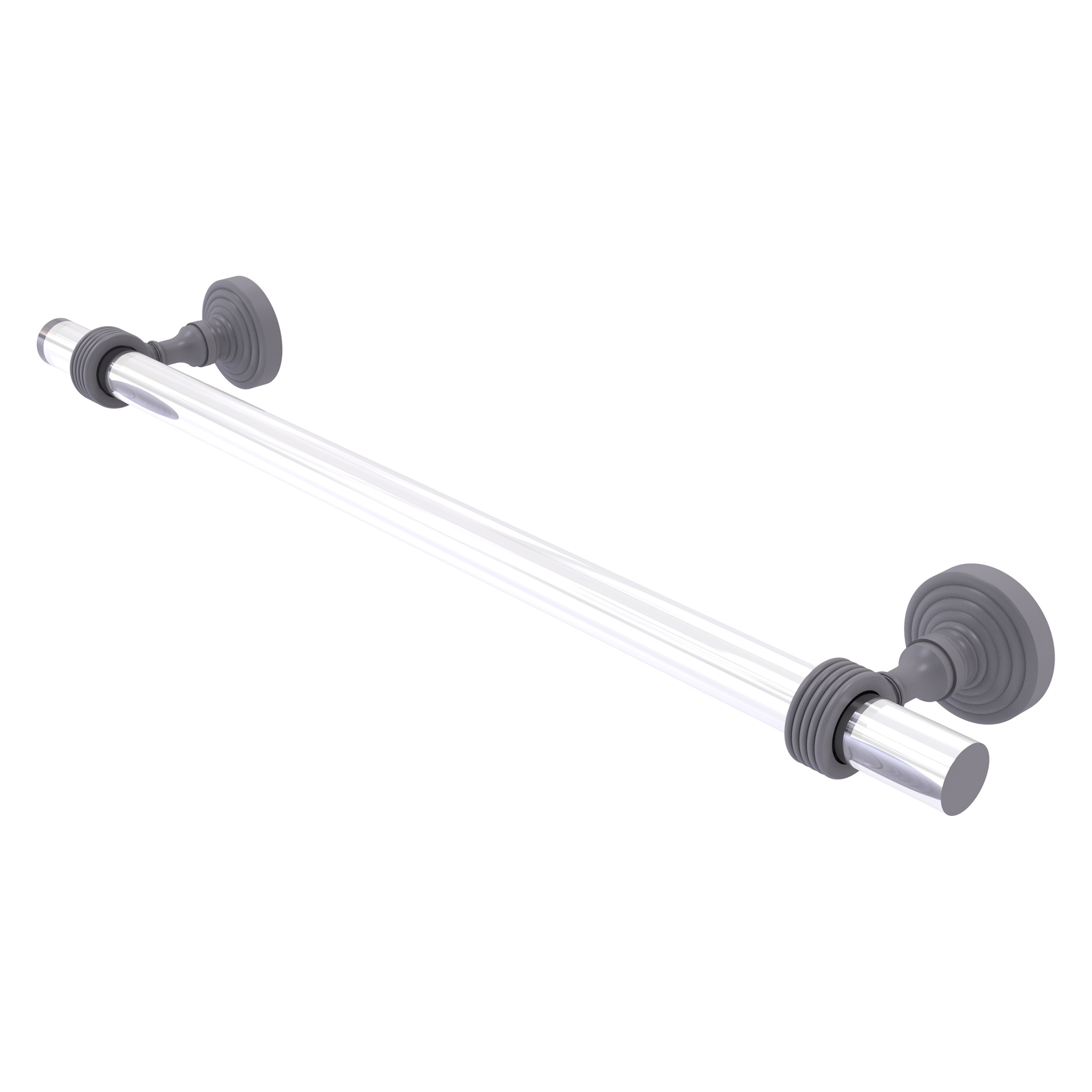 Allied Brass PG-41G-18-GYM Pacific Grove 18-in Matte Gray Wall mount Single Towel Bar