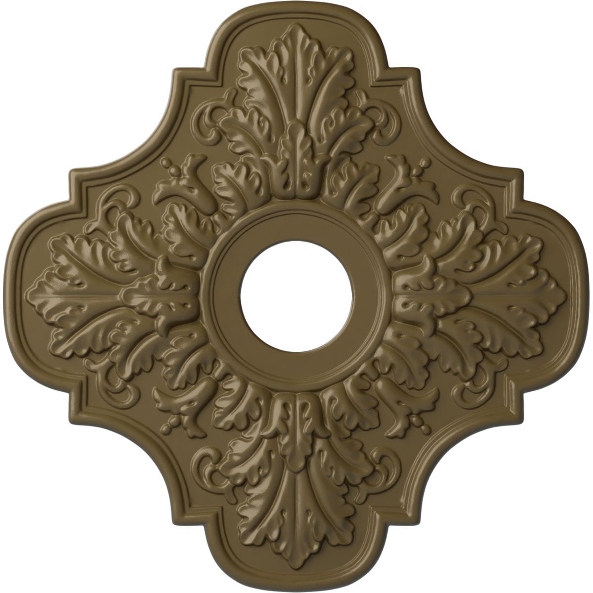 Ekena Millwork CM17PEMMF Peralta 17.75-in W x 17.75-in L Painted Mississippi Mud Polyurethane Whole Ceiling Medallion