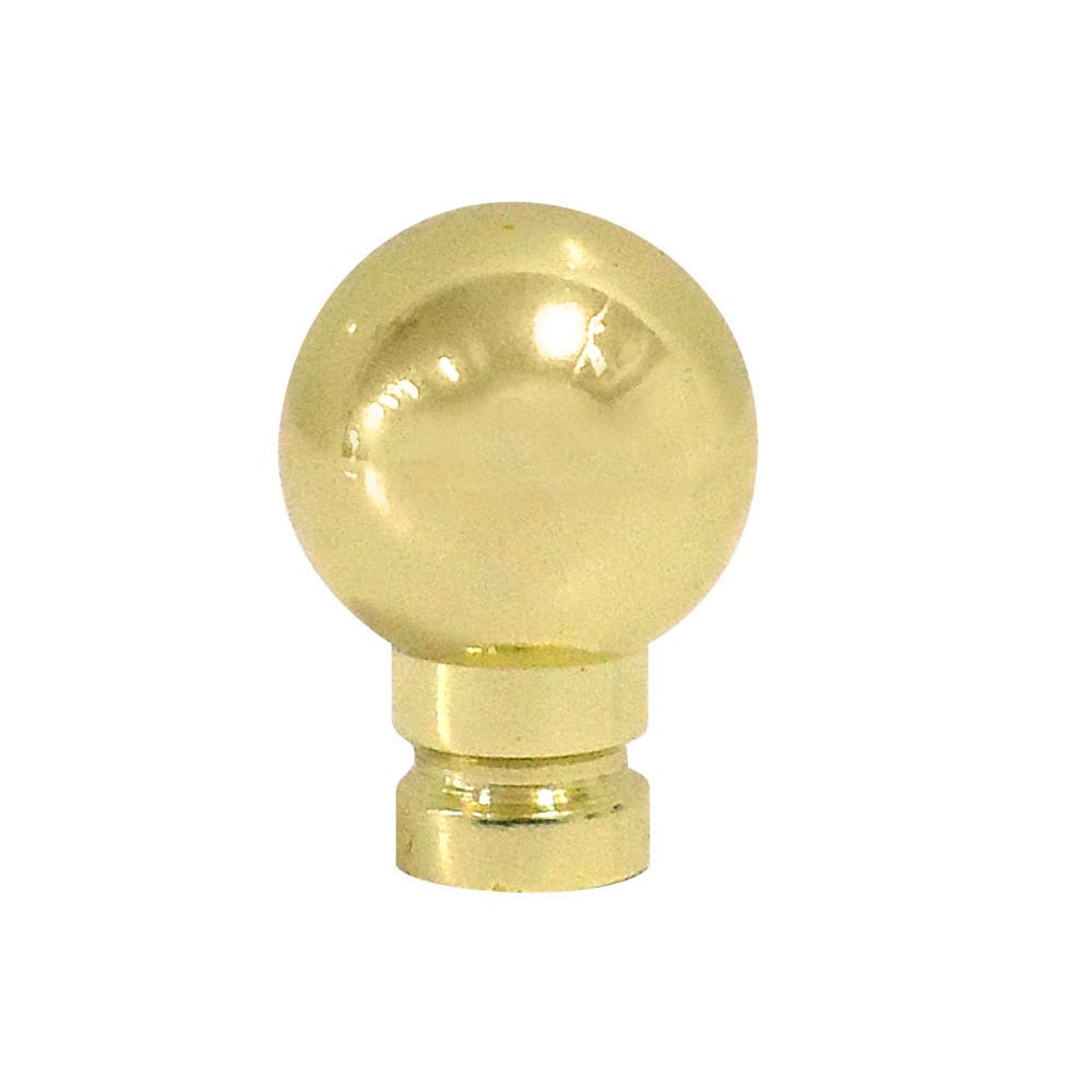 FB1 Solid Brass Lamp Finial 1/4-27,1" tall X 7/16" Diameter Lighting Parts 2