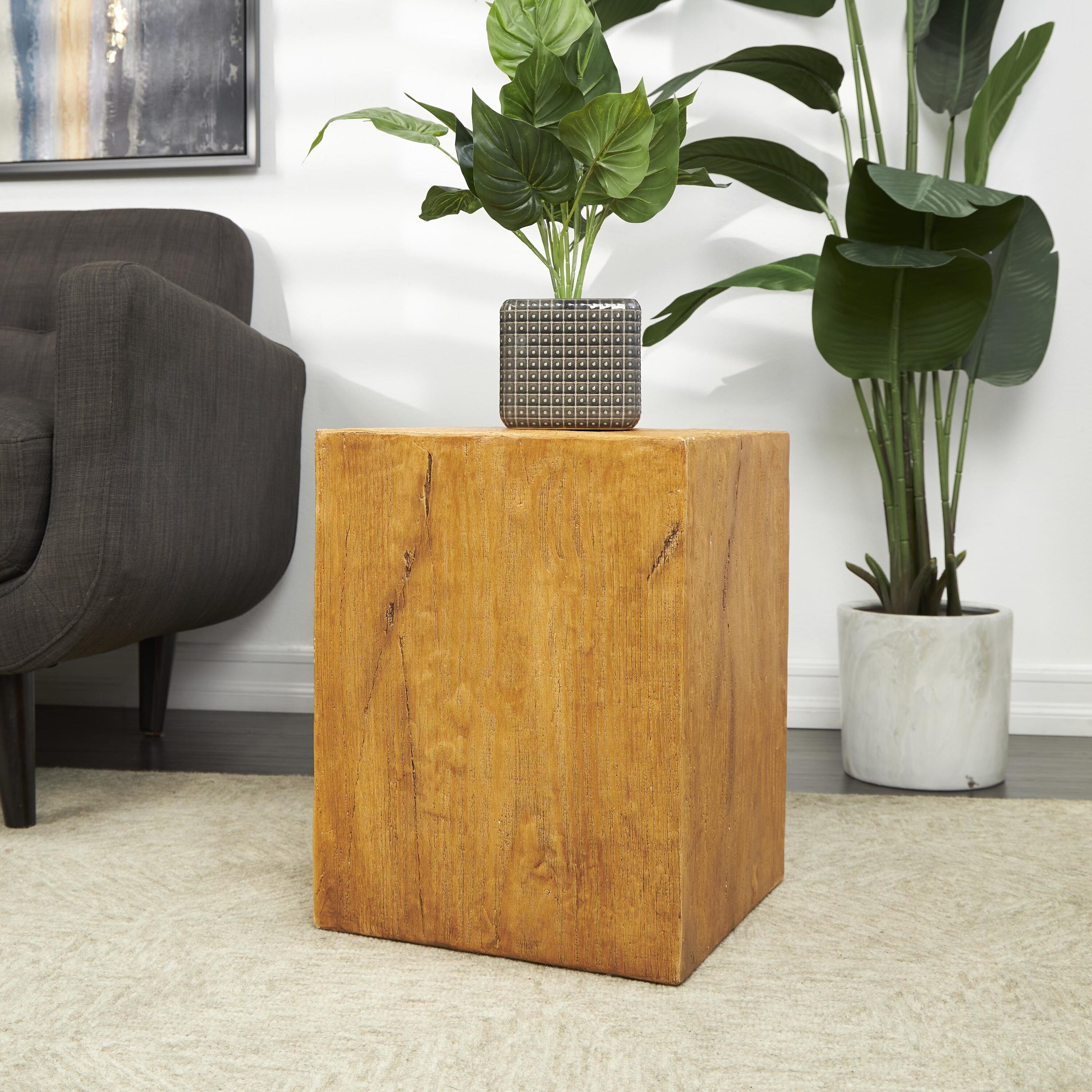 Grayson Lane 821666 Rectangle Outdoor End Table 14.15-in W x 14.25-in L