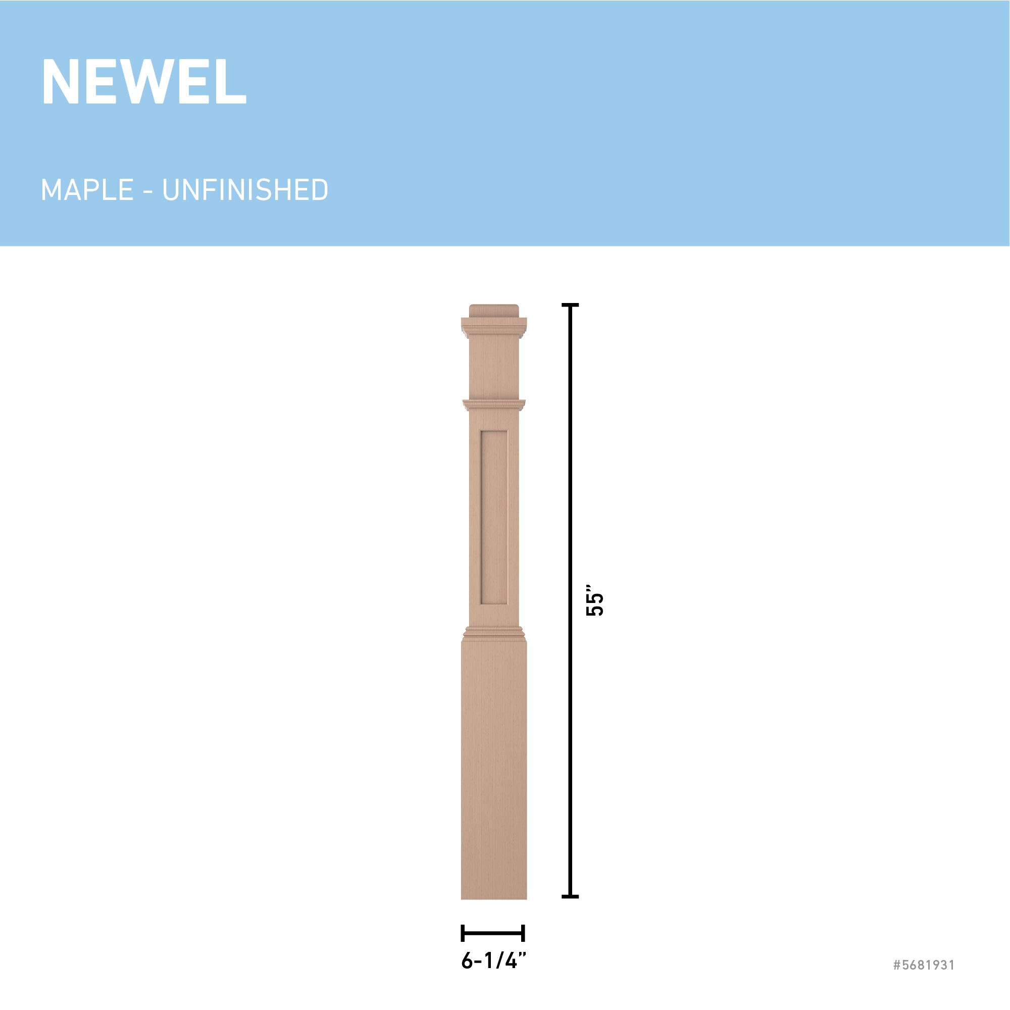 L.J. Smith Stair Systems LJRC-4091-M Interior-Stairpart-Newel-Posts - View #3