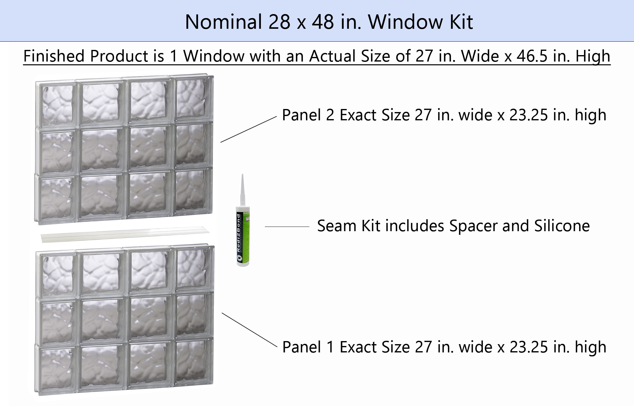 REDI2SET S2848DC Glass-Block-Windows - View #2