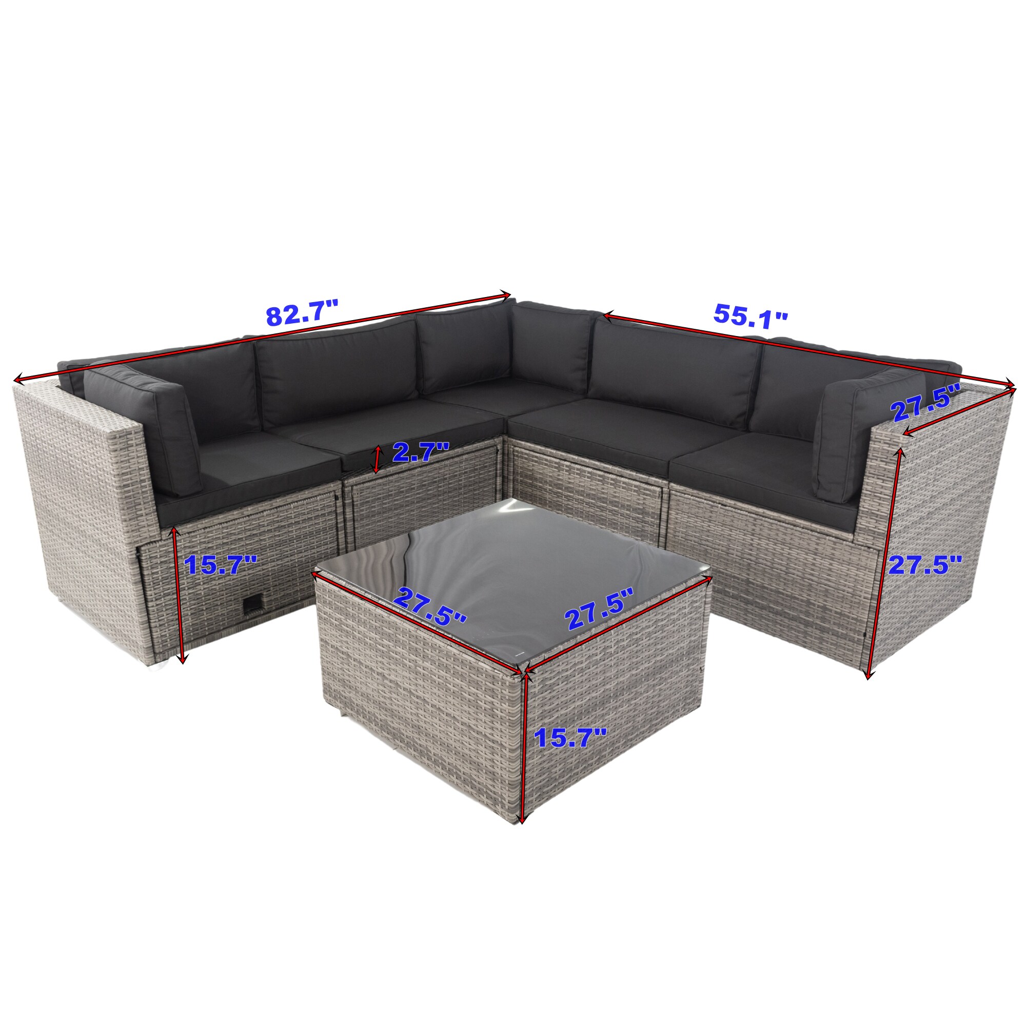 Forclover N7FW-201GR Patio-Conversation-Sets - View #3