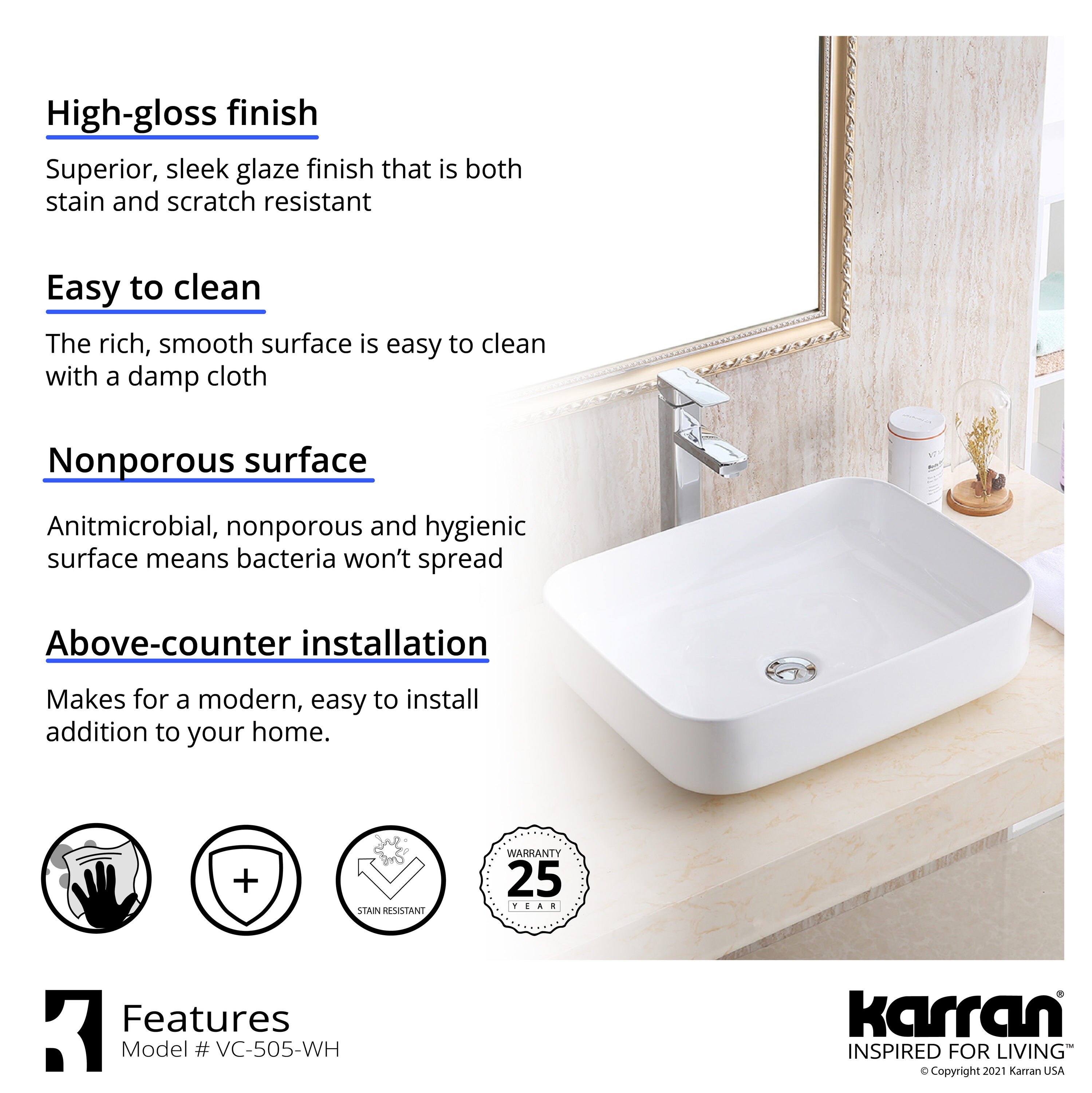Karran VC-505-WH Bath-Sink - View #5