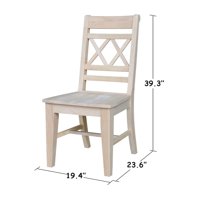 International Concepts Set of 2 Canyon Traditional Side Chair (Wood ...