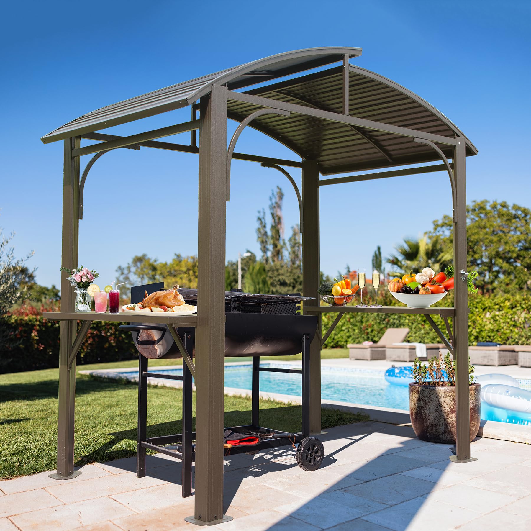 LIVIZA GLY-1653-BN Wood-Resin-Gazebos - View #3