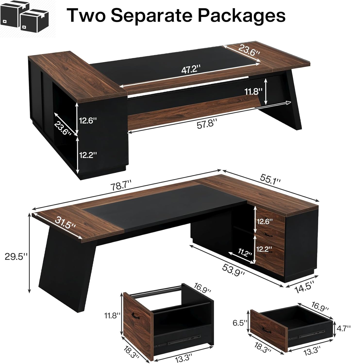 Tribesigns LWFD-HL0204 Office-Tables - View #5