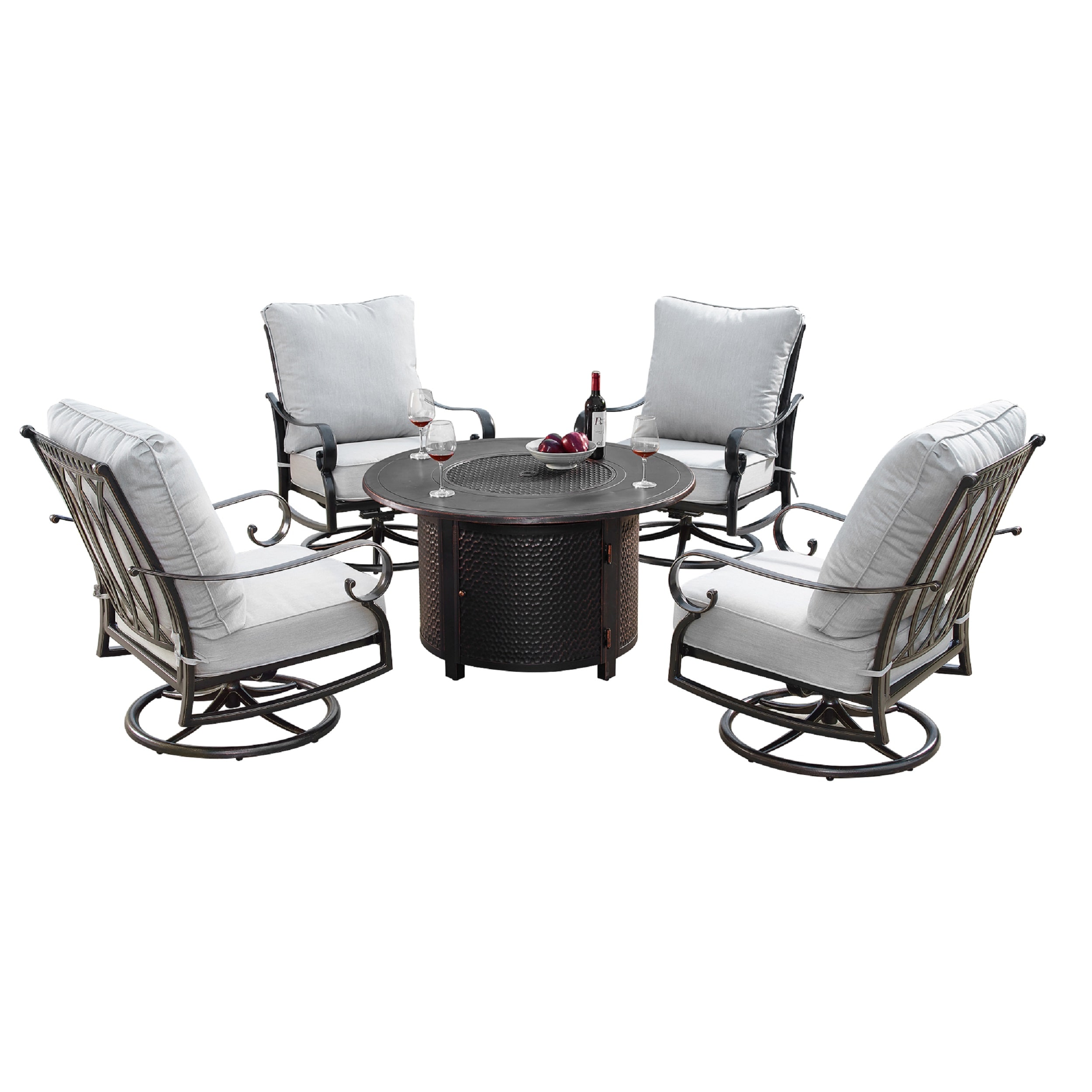 Oakland Living Matera 44 in. Round Propane Fire Pit Table