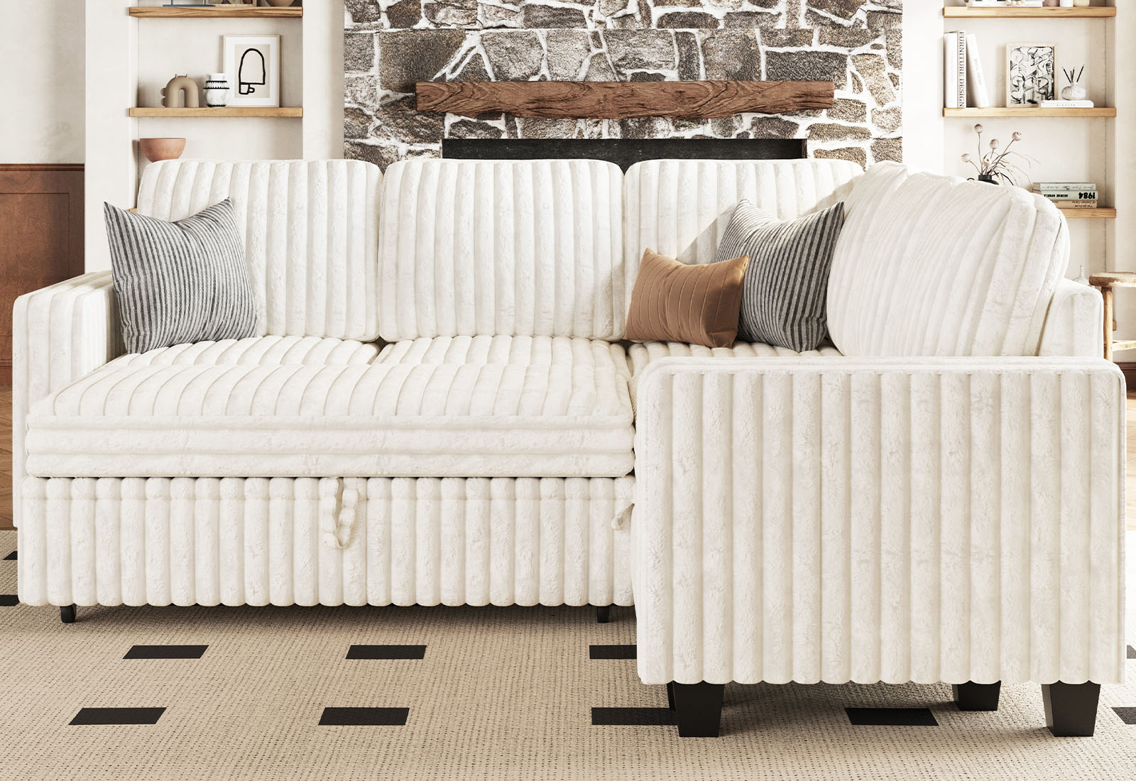 Belffin BF106-ABDG-WHITE futons - View #5