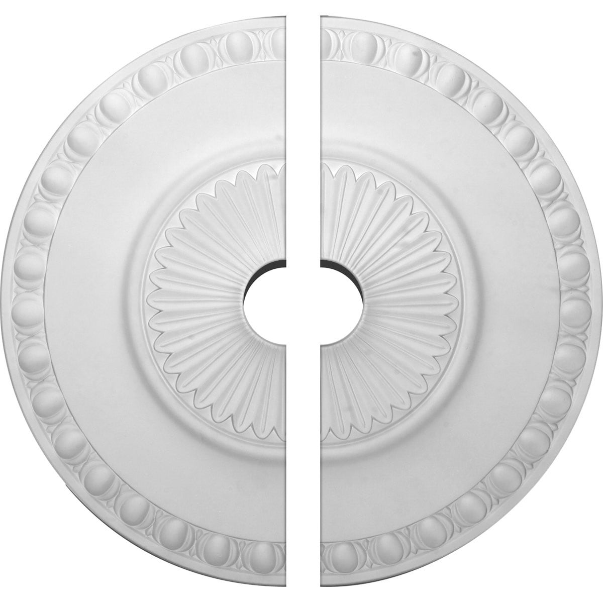 Ekena Millwork CM23LY2-03500 Lyon 23.5-Inches W x 23.5-Inches L Architectural White Polyurethane Split Ceiling Medallion