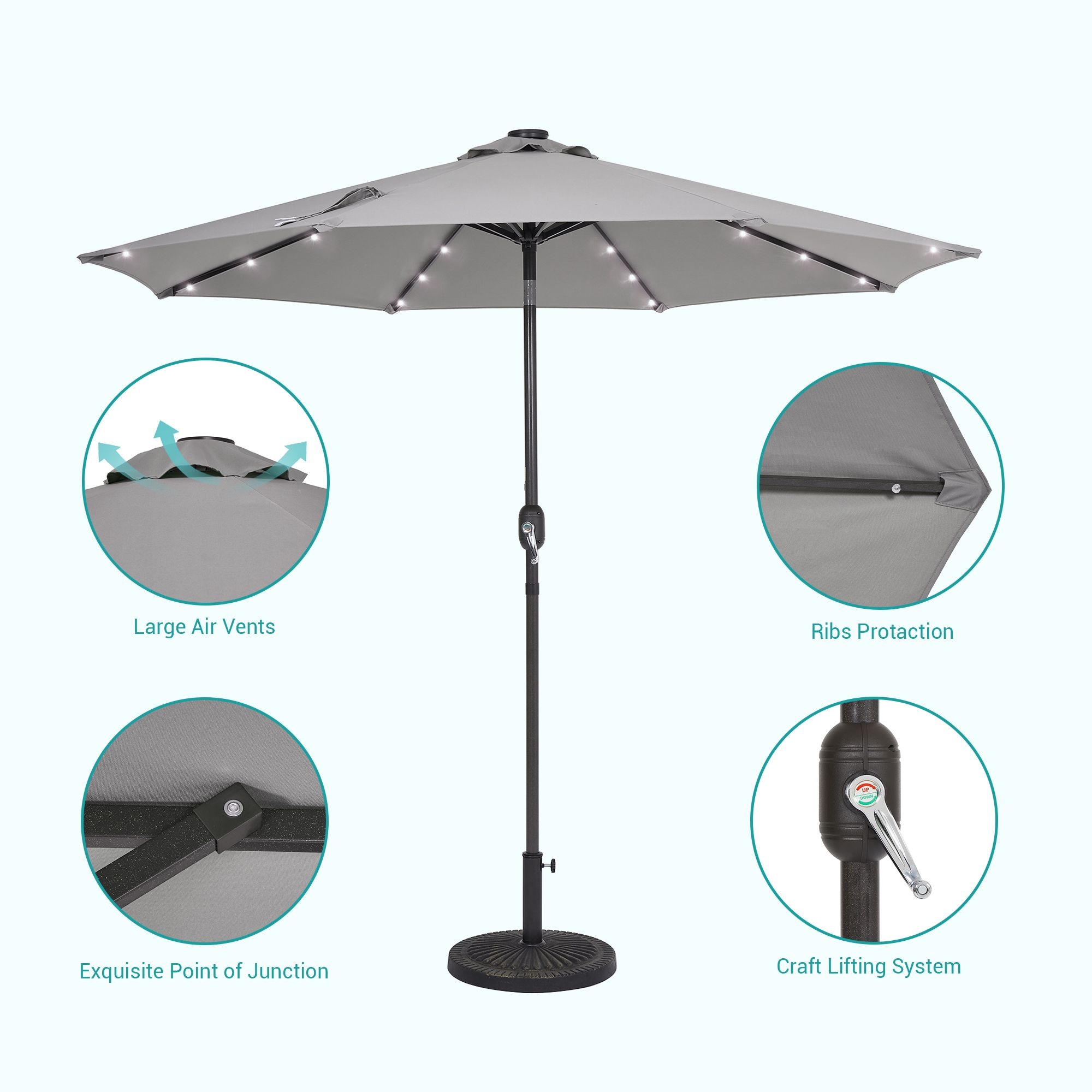 ACEGOSES LW-LED270GY Umbrellas-2 - View #3