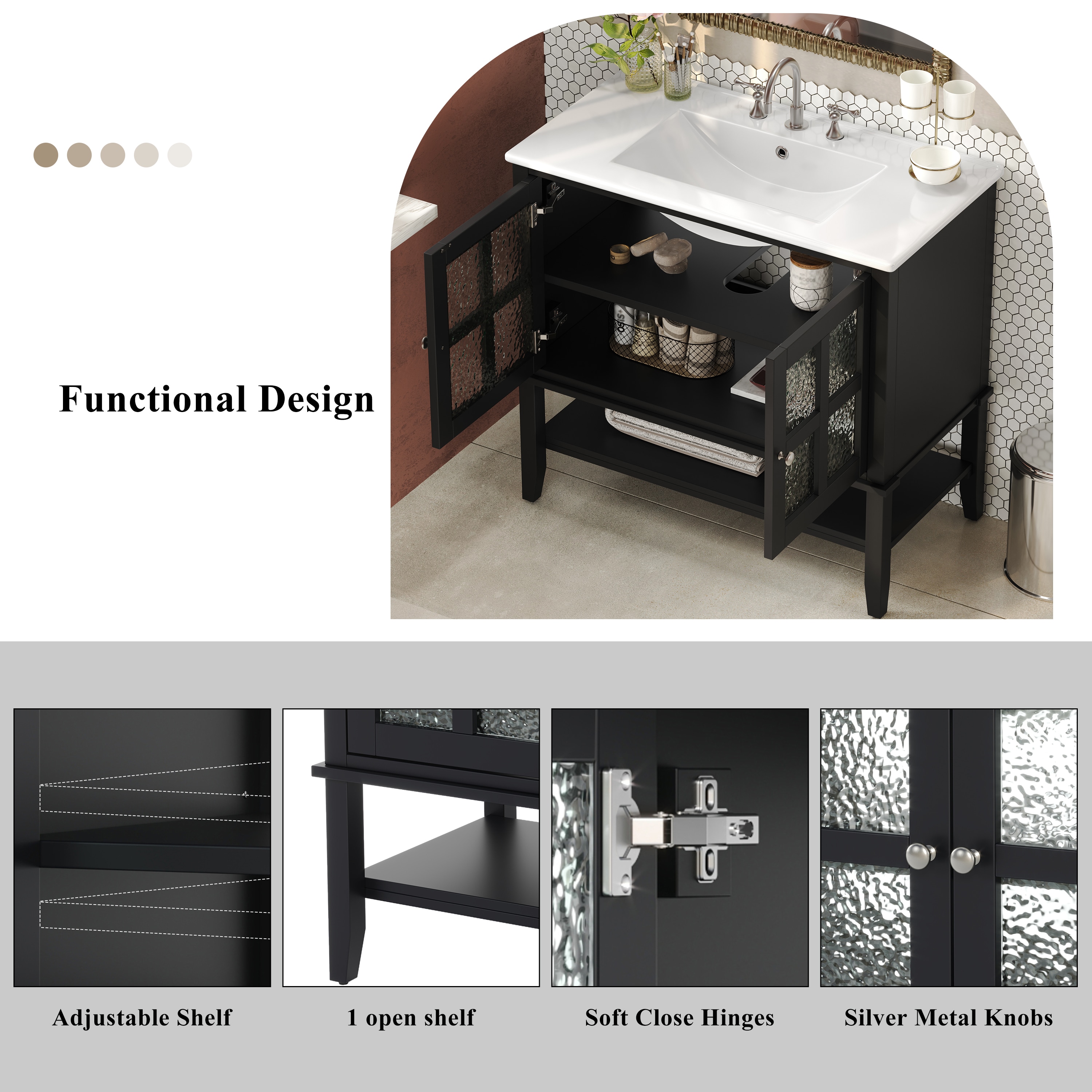 WELLFOR TO-AN-BV24WH Bath-Vanity-Combo - View #5