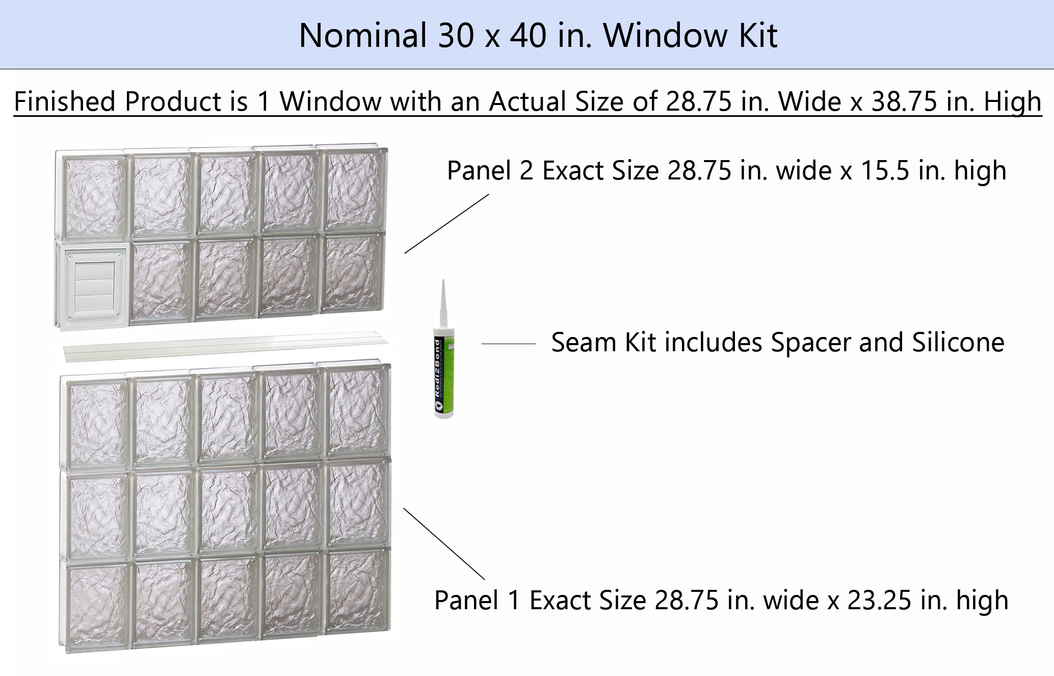 REDI2SET D3040IS Glass-Block-Windows - View #2