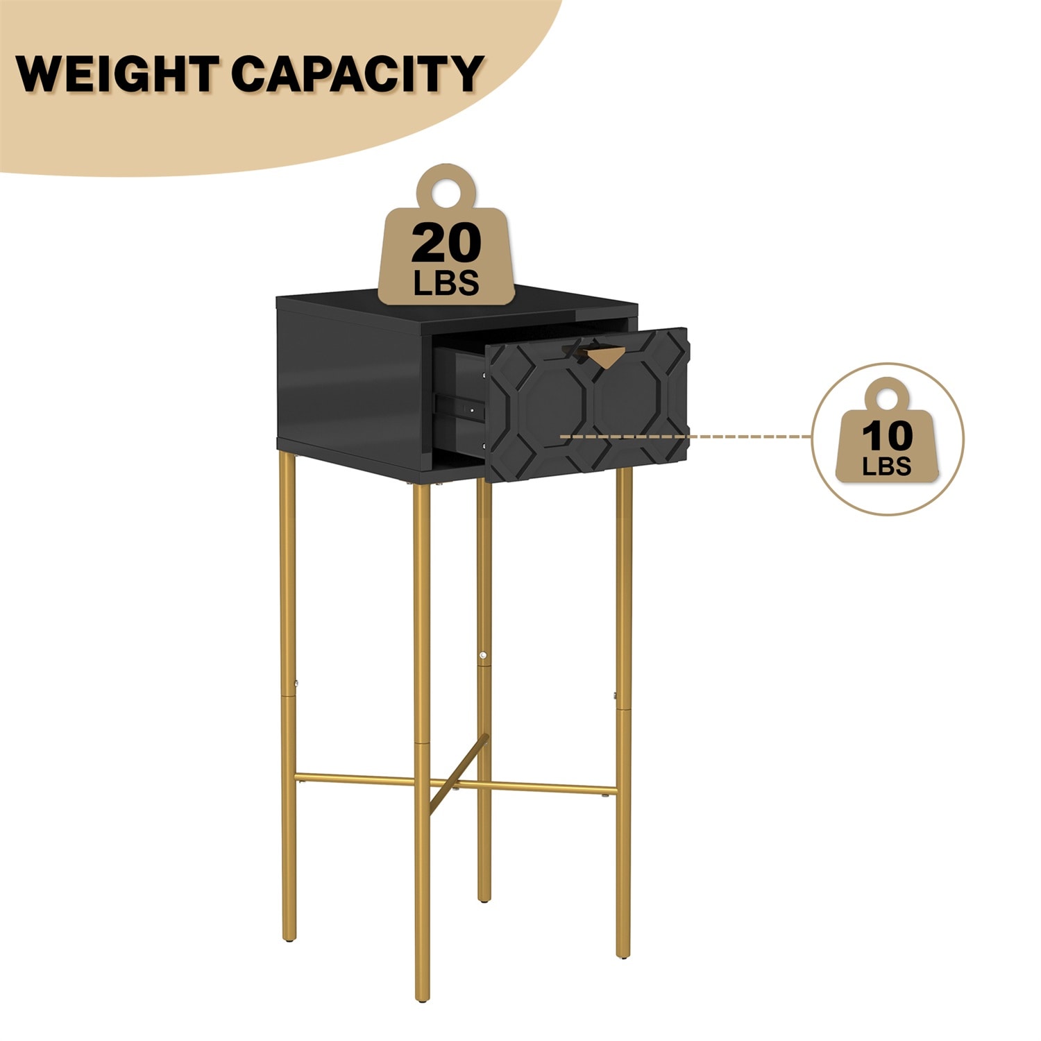 Mondawe MO-CN1-BK End-Tables - View #6